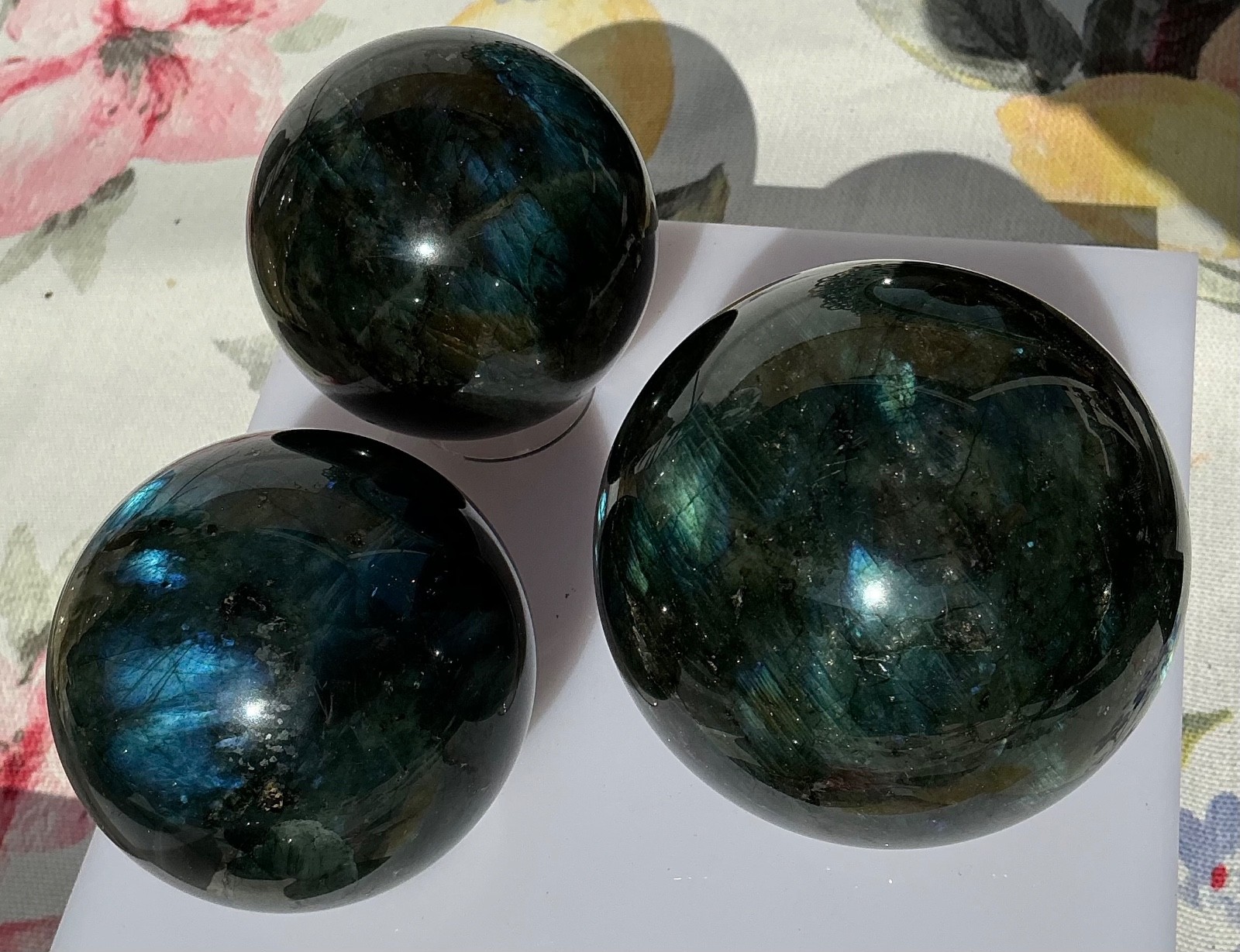 Blue Flash Labradorite Sphere #103 Healing Reiki Gift Decor Art