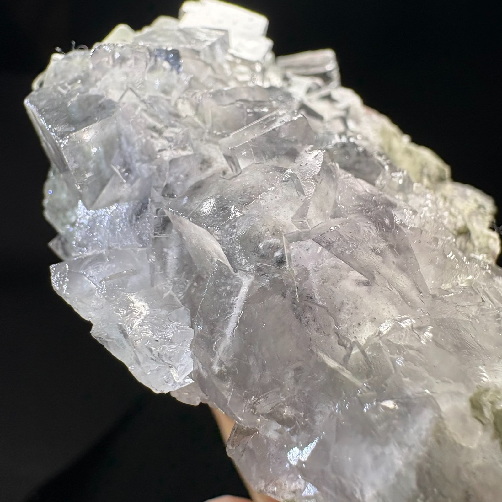 AAA+ Water-Clear Cubic Fluorite Cluster Specimen Natural Crystal Raw Mineral