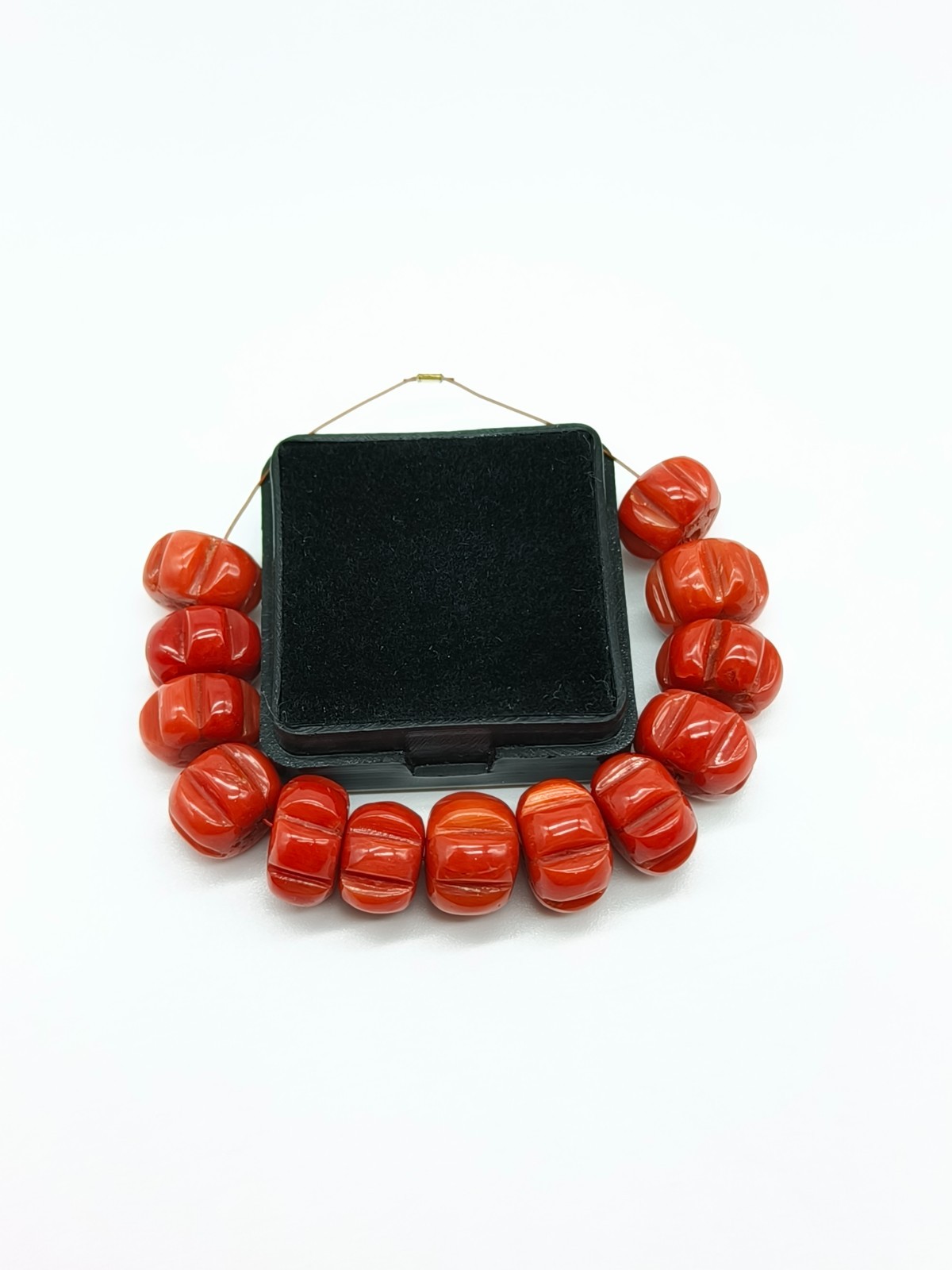Genuine Red Coral Melon Shape Beads New Arrival Gemstone For Making Jewelry