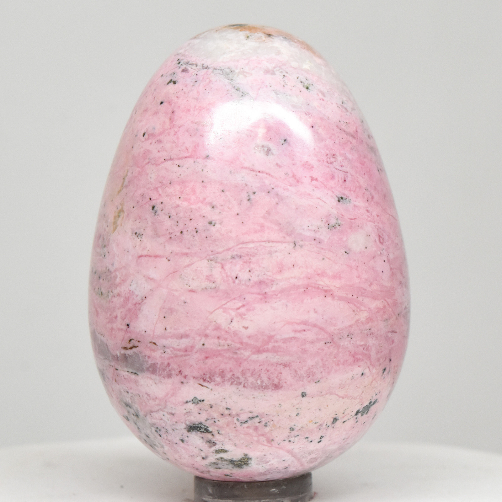 61mm Pink Rhodochrosite Egg Natural High Grade Crystal Polished Gemstone – Peru