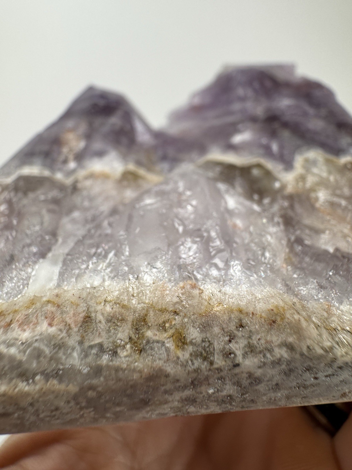 Boreal Amethyst Auralite 23 Crystal – Vertical Cut Polished Face