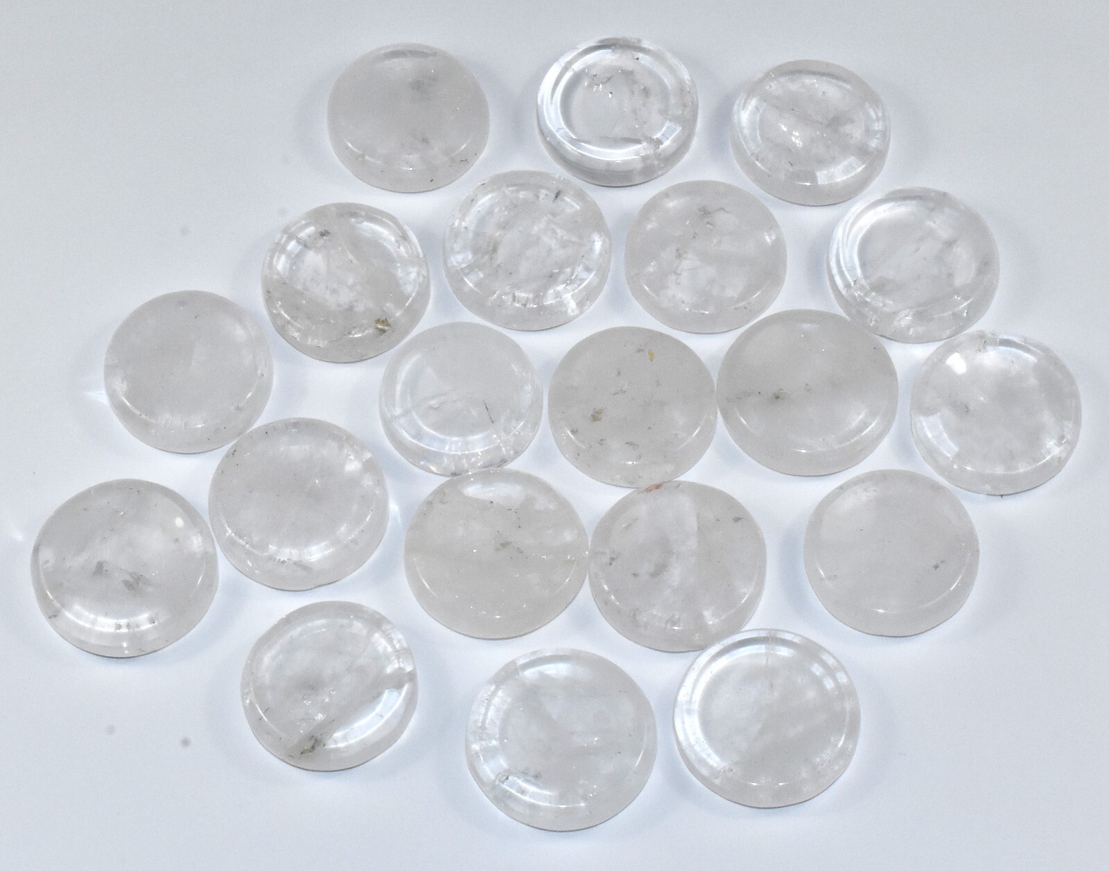 35mm Clear Quartz Stand for Sphere Egg Polished Natural Mineral India 1, 2, 5PCs