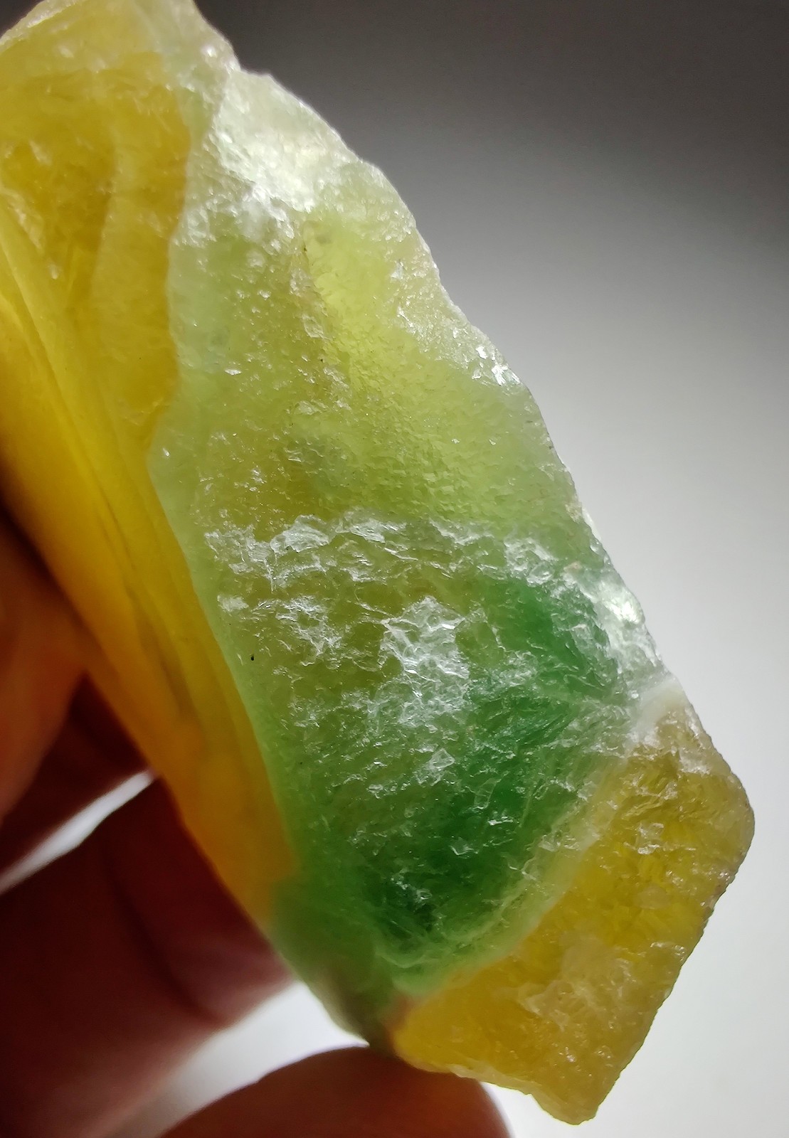 Rainbow Fluorite, cut slab, great color! fluorescent. Argentina. 86 grams.