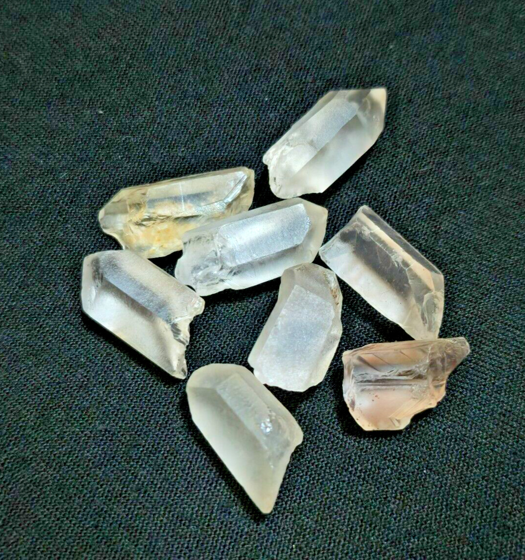 81 Crt 8 Pcs Lot Beautiful Crystal Quartz Raw Size 16-20 MM Rare Loose Gemstone