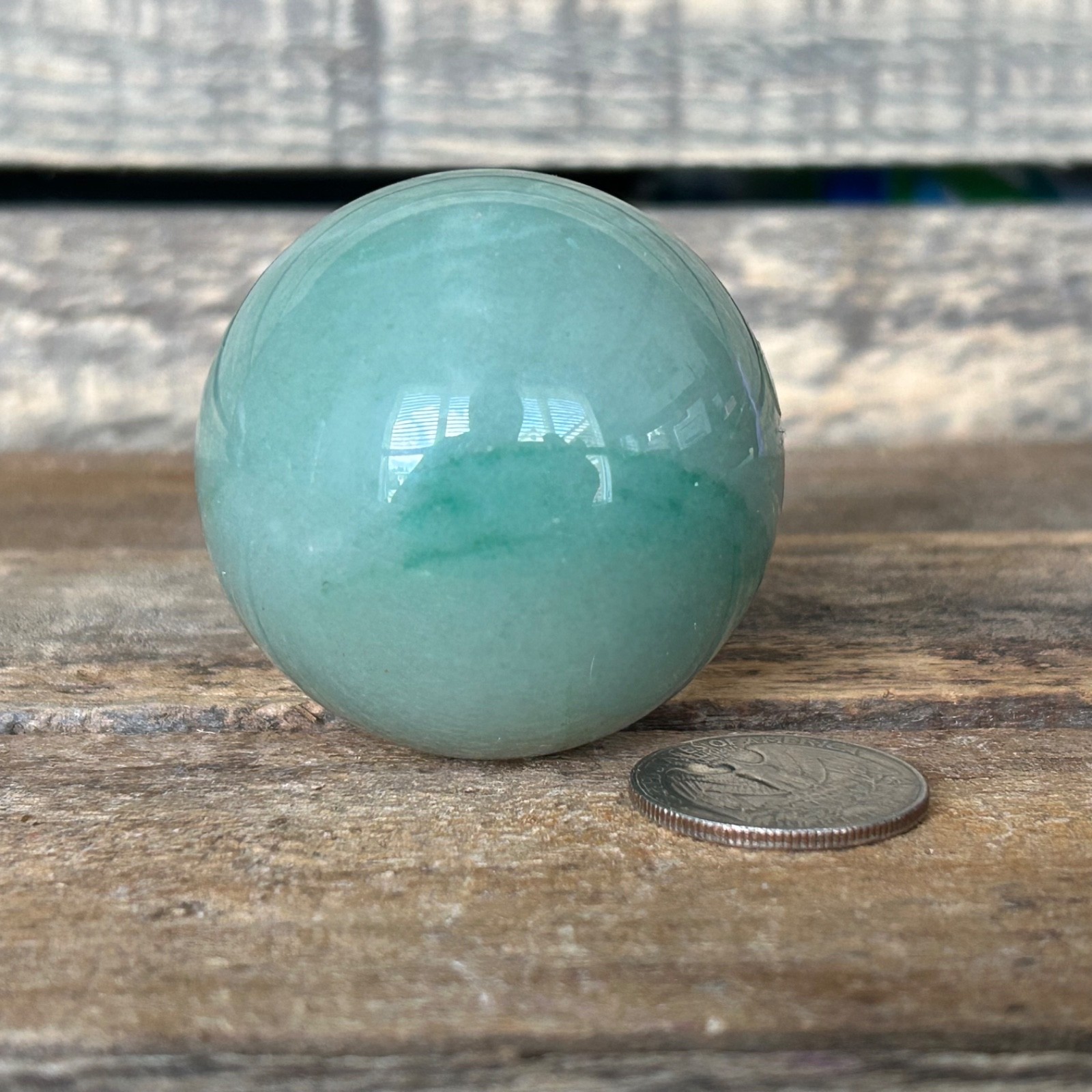 Green Aventurine Sphere 50mm Crystal Ball Polished Healing Stone
