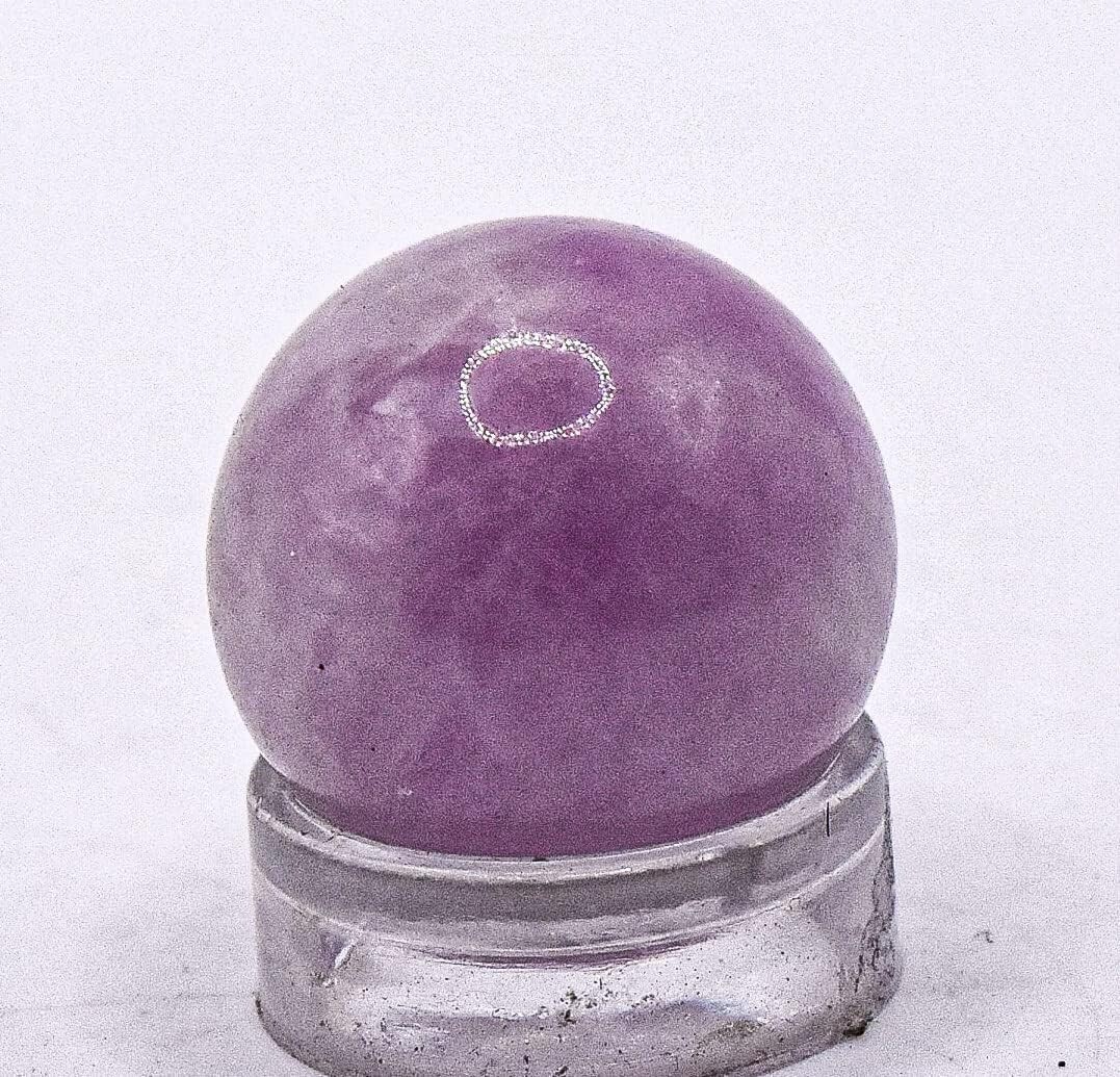 1PC 17mm Lavender Pink Kunzite Sphere Spodumene Crystal Mineral Ball Afghanistan