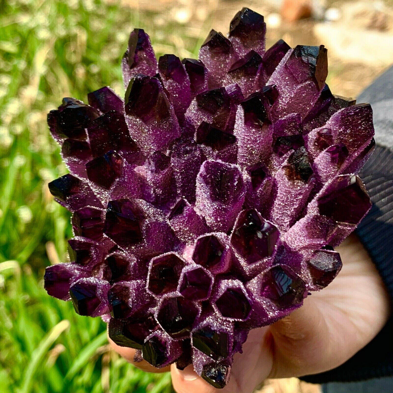 300g+ New purple Phantom Quartz Crystal Cluster Mineral Specimen Reiki Healing
