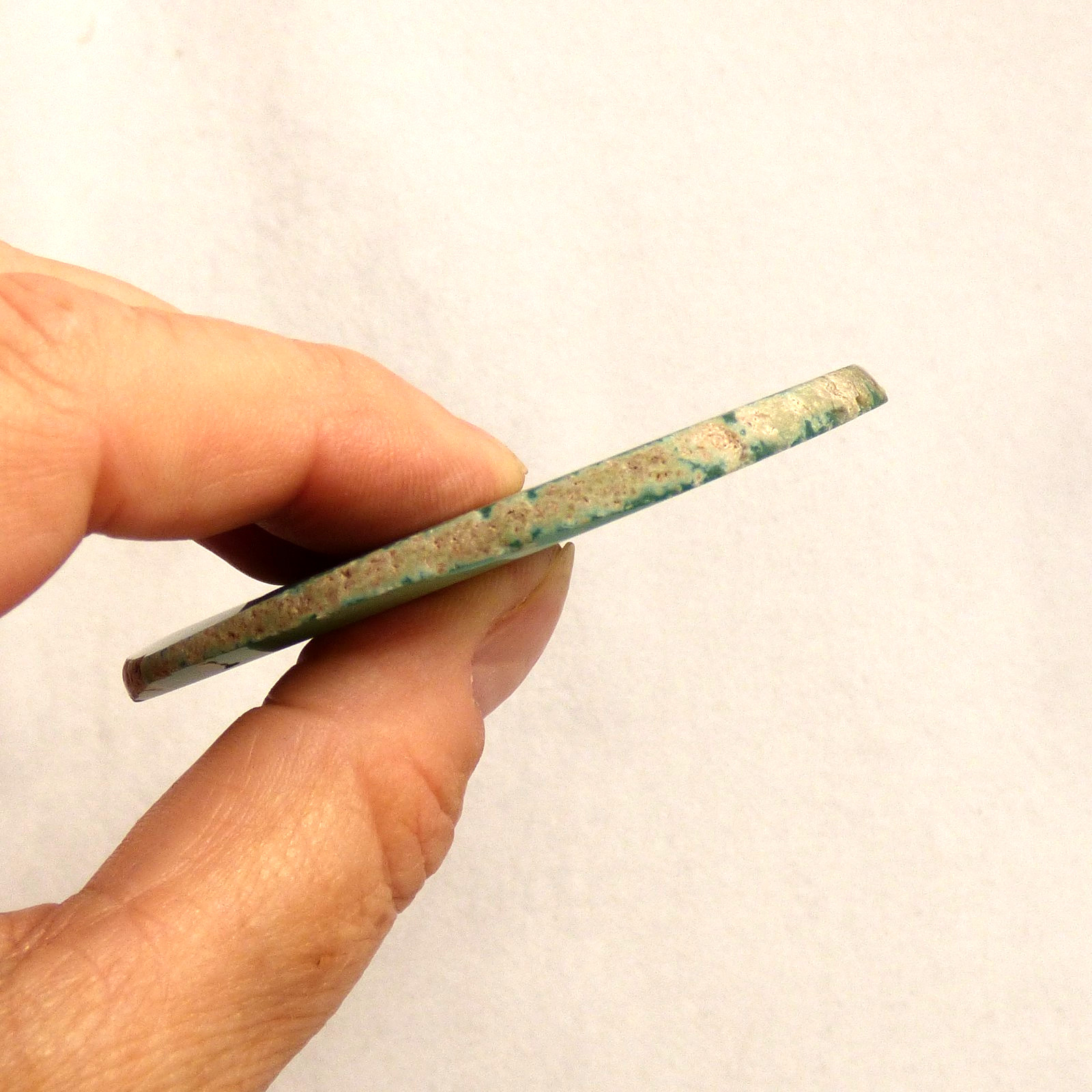 Banded Green Agate Geode Slice 7cm x 6.5cm Polished Brazil