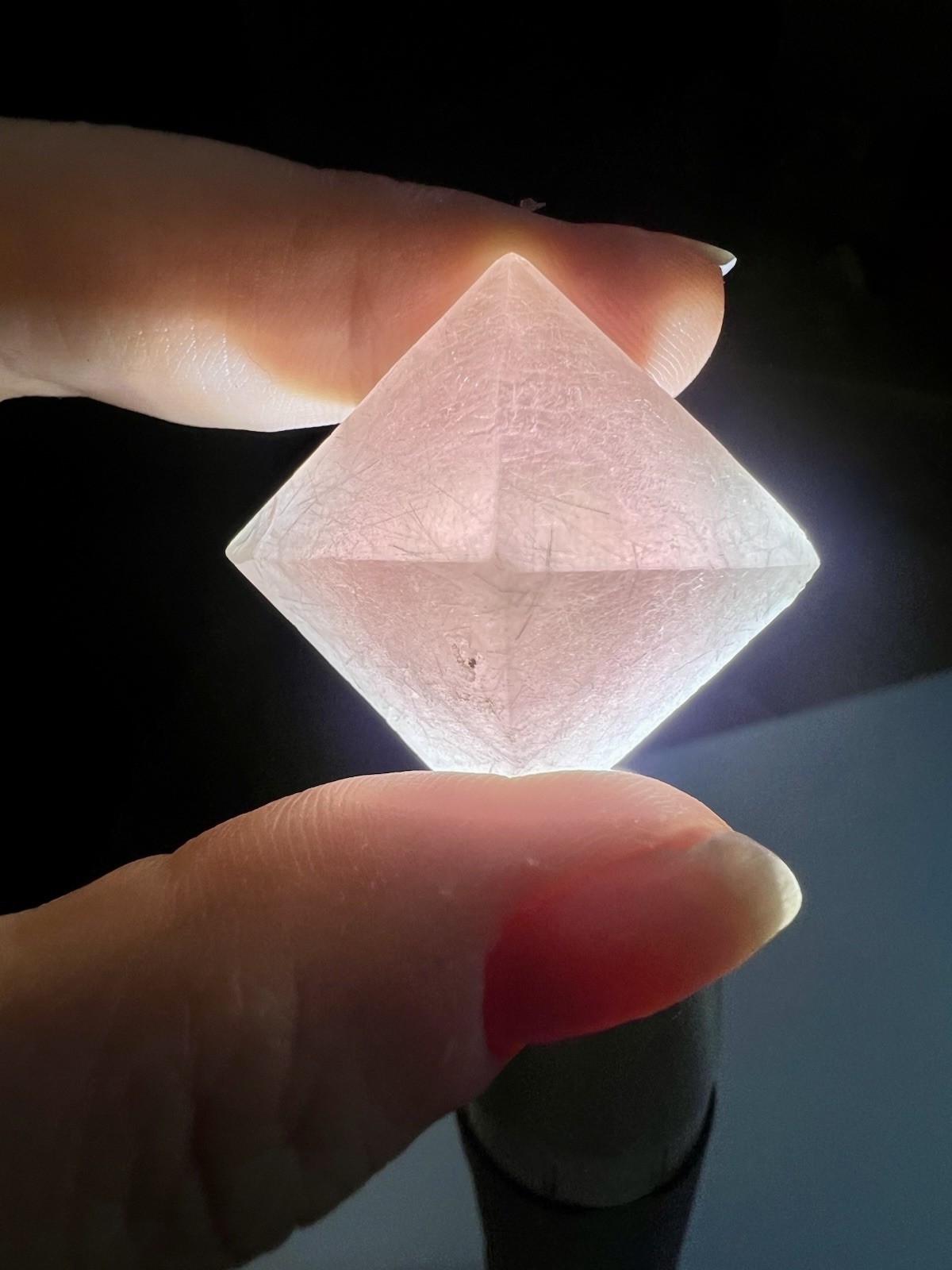 Pink Octahedral Fluorite From Inner Mongolia, China