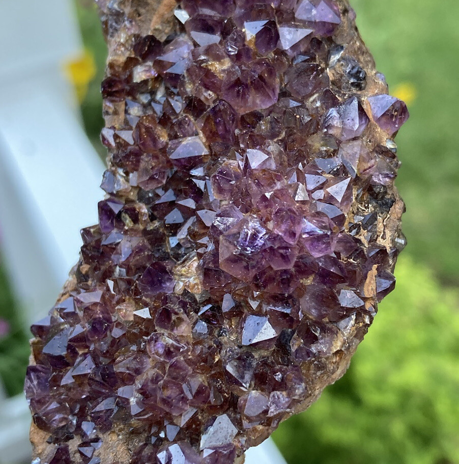 161g XTRA DARK PURPLE AMETHYST SPIRIT QUARTZ Fairy Cactus Crystal Cluster 4″