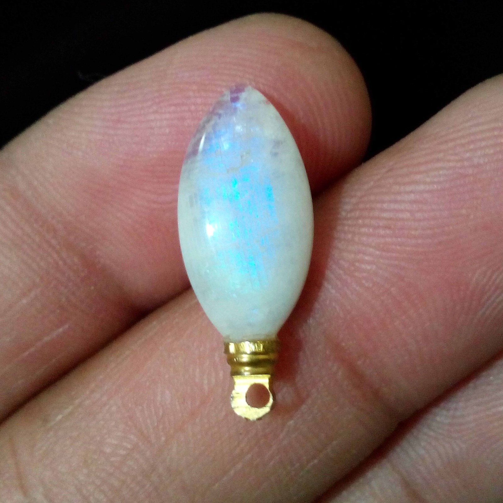 AAA+ Unique Rainbow Moonstone Cabochon Drill Marquise Shape 8 Crt Loose Gemstone