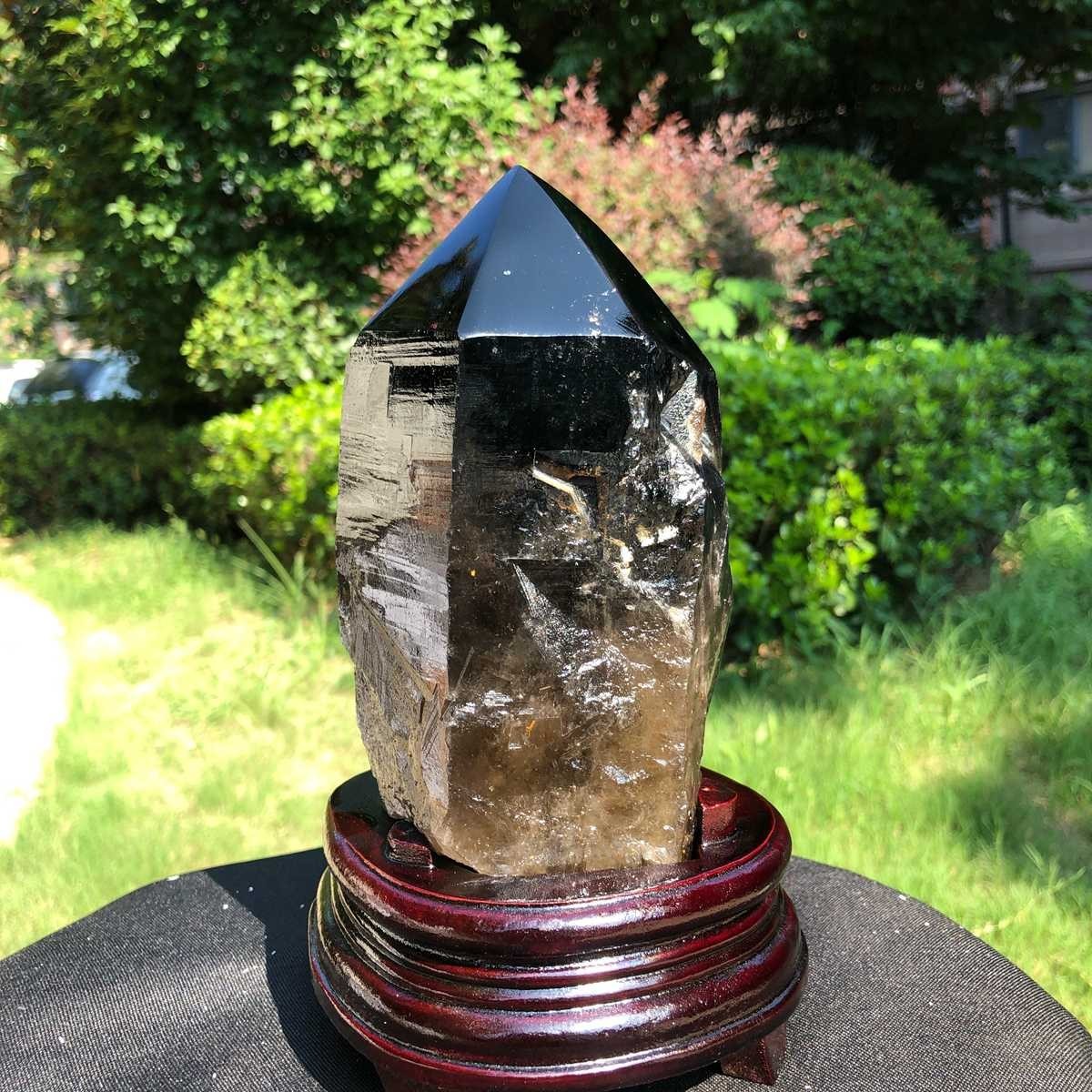 1940g Natural tea crystal specimen + pedestal MH1766