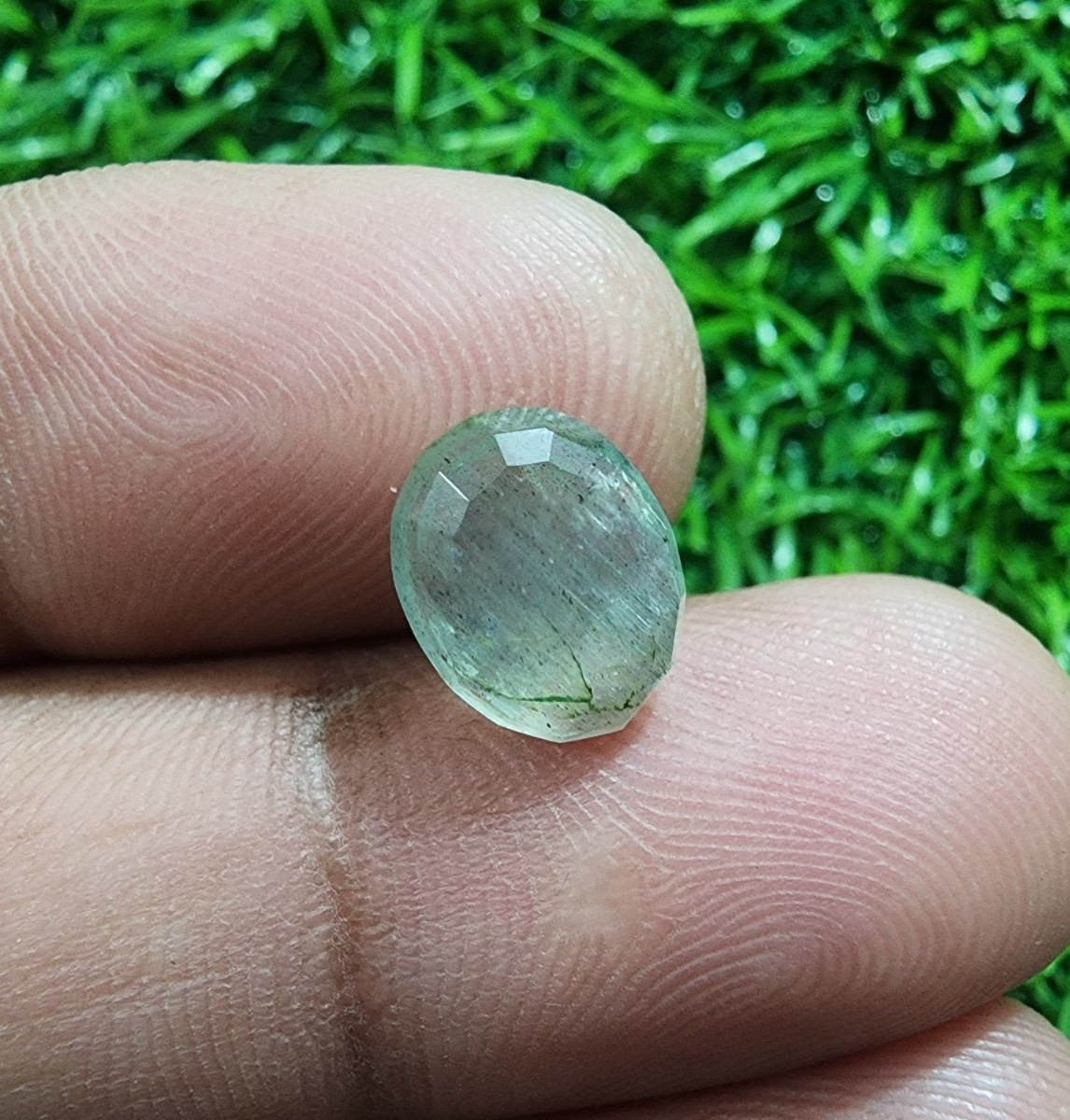 Fantastic Colombian Emerald Faceted Oval Shape 2.45 Crt Top Green Loose Gemstone