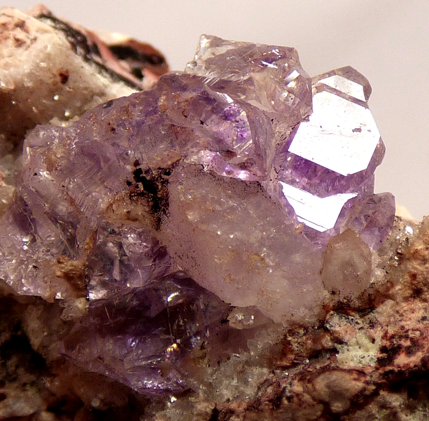 Amethyst Quartz Crystals Sonoran Desert Mexico Mineral Specimen 3.5cm