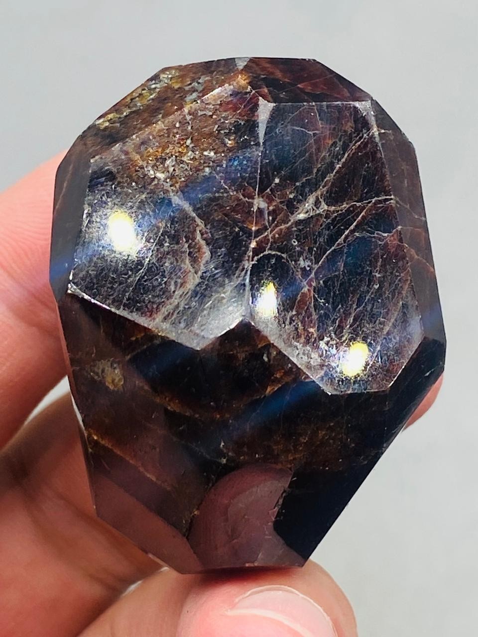 Red Garnet Faceted Gemstone Display Stone AAA Top Quality