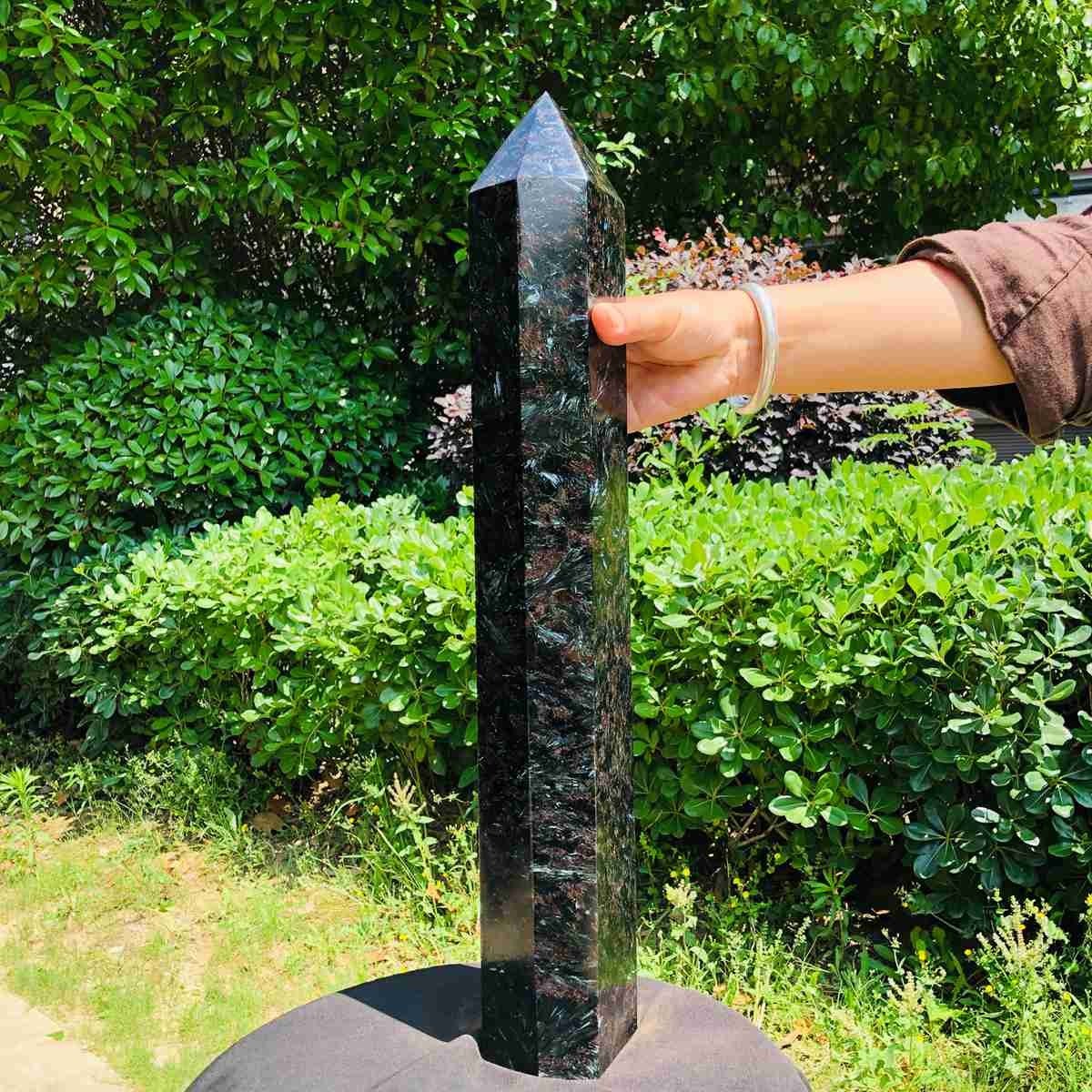 16.23LB Natural Fireworks Stone Obelisk Quartz Tower Crystal Wand Point Healing