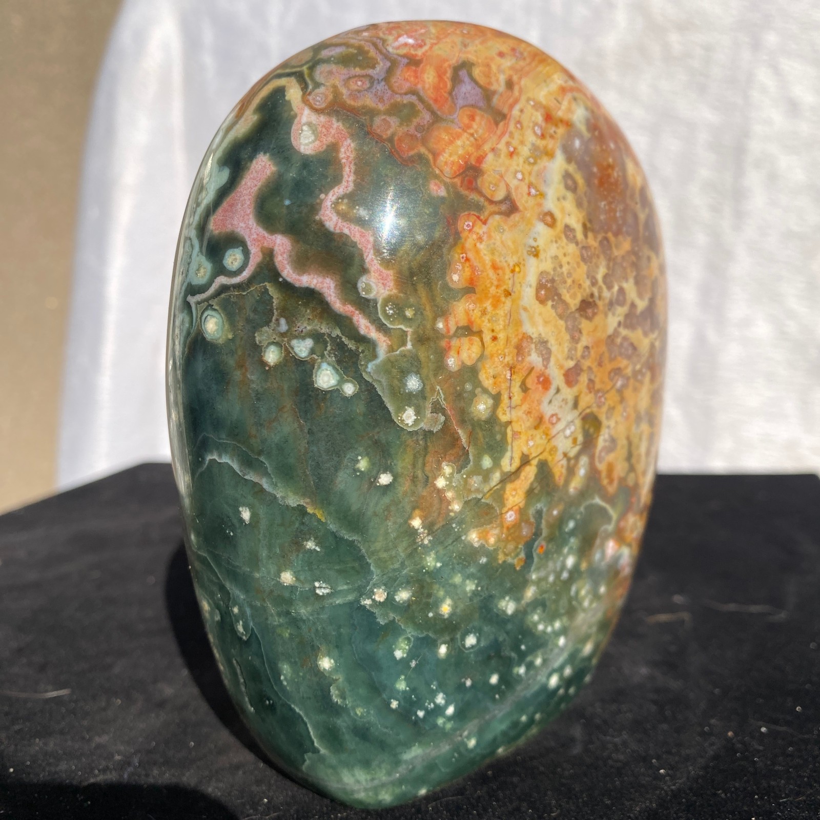 840g Natural polychrome Ocean Jasper Specimen Quartz Crystal Reiki Healing