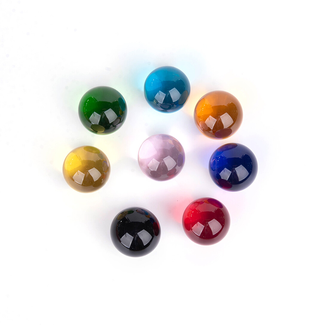 LONGWIN 8pcs Quartz Crystal Ball Sphere Paperweight with Gift Box Xmas Decor40mm