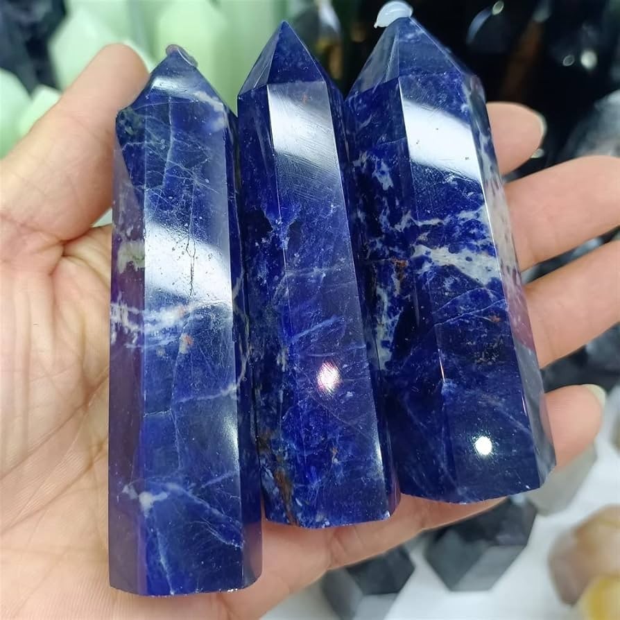 2PCS Sodalite Crystal Tower Healing Crystal Seekers Wisdom Special Gift