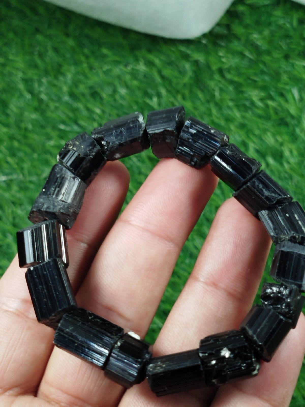 54 Grams Black Tourmaline Stackable Bracelet From Skardu Pakistan