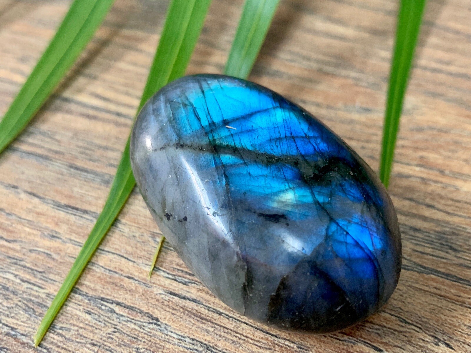 Labradorite Palm Stone Worry Labradorite Soap Stone Specimen Reiki Chakra Stone