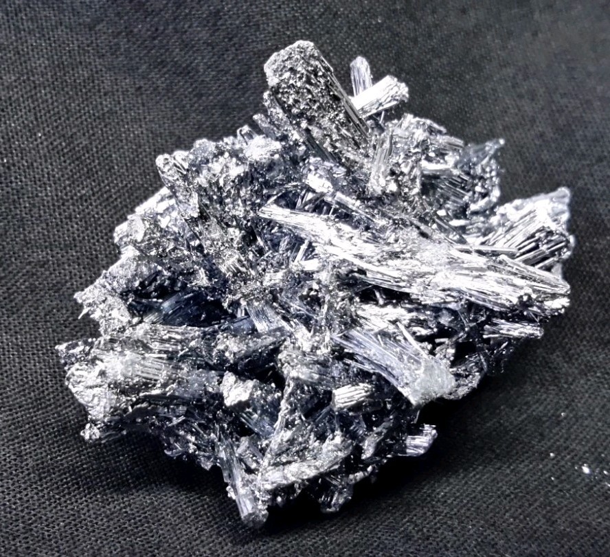 2″ Shiny STIBNITE Cluster on Matrix from Lianyungang, China