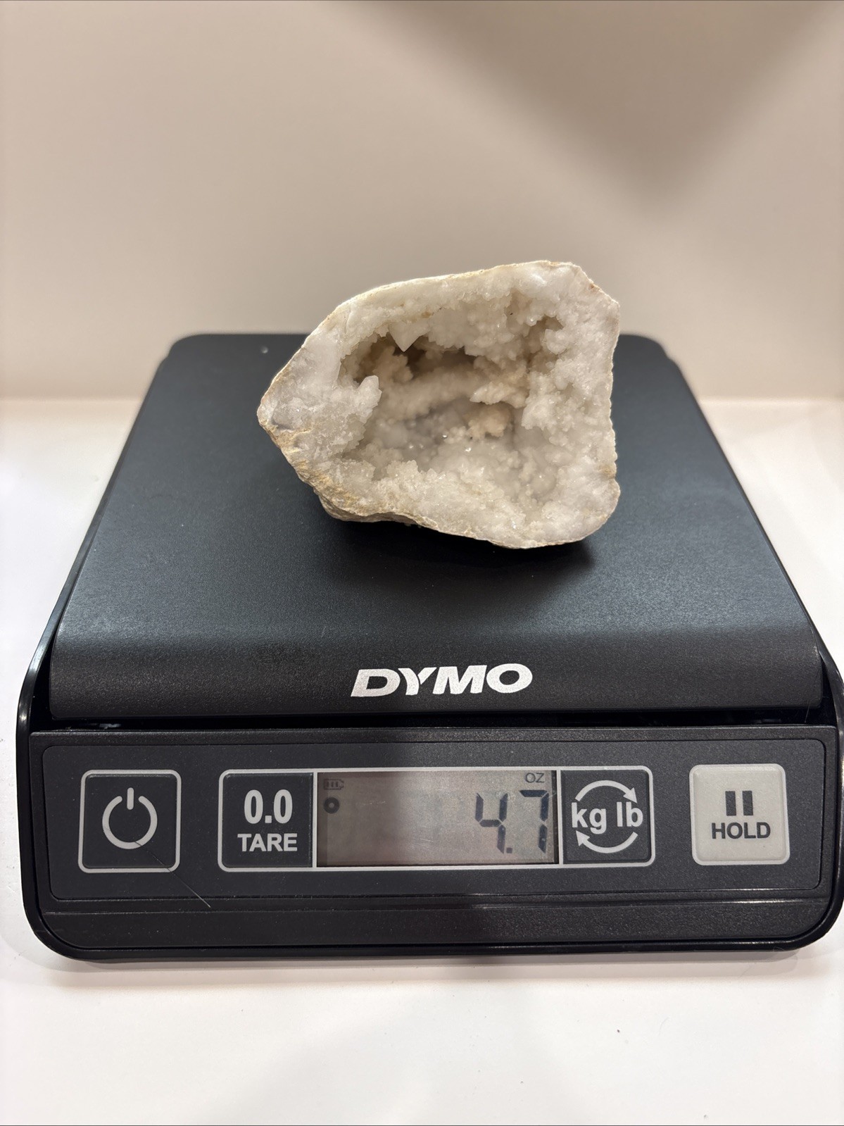 Geodes: Natural White Quartz Crystals. Set Of 4
