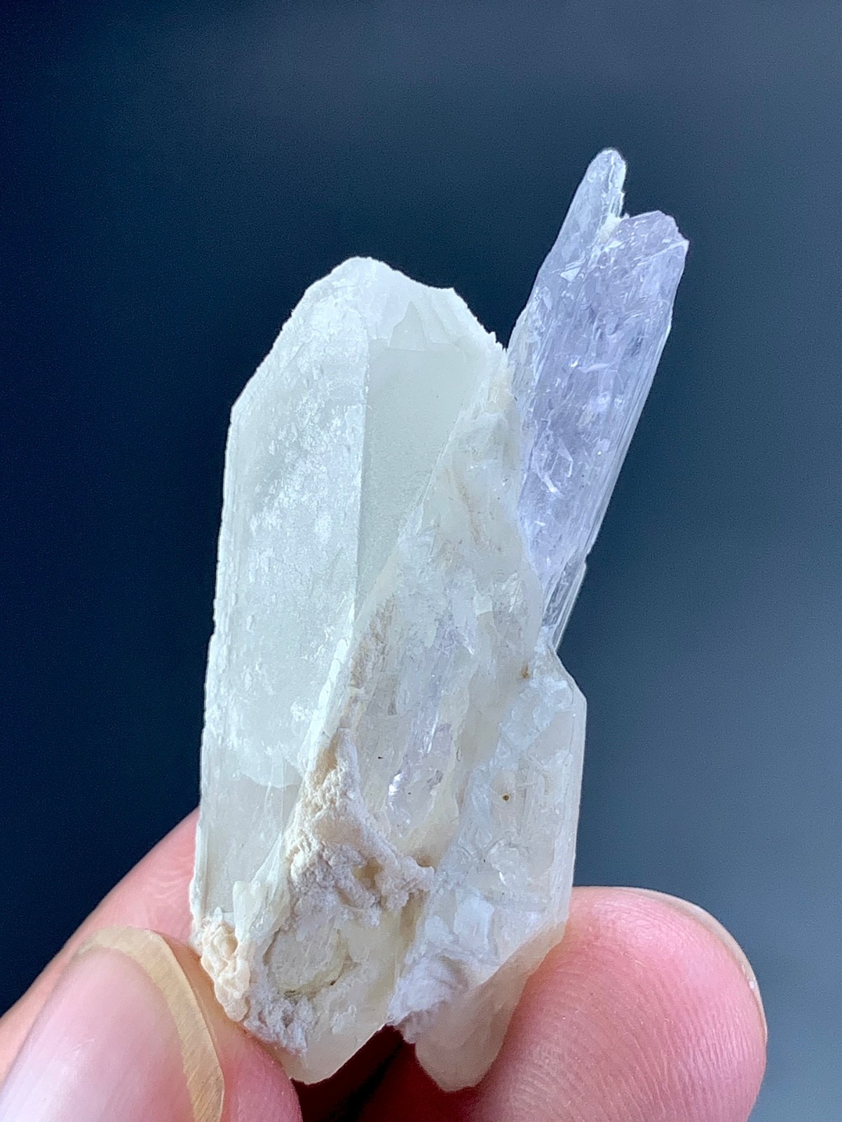 Pink Kunzite Crystal With Quartz From Afghanistan 74 Carat