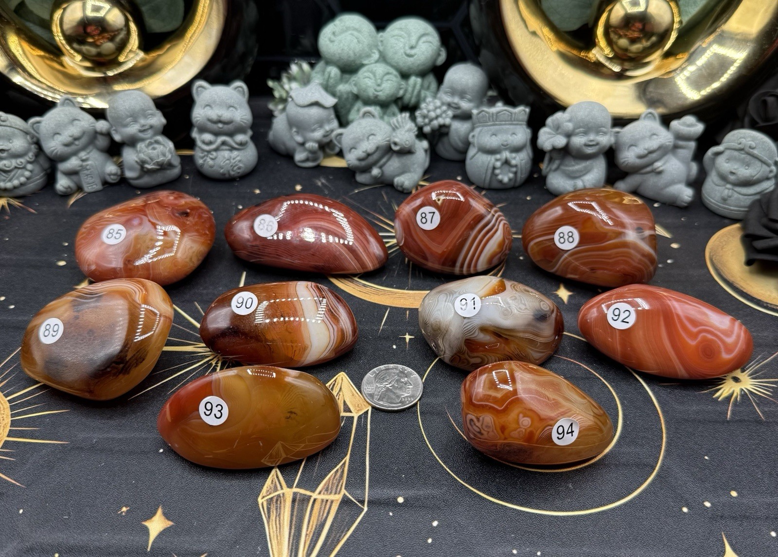 Natural Sardonyx Lg Palms/Freeform awesome patterns Free shipping