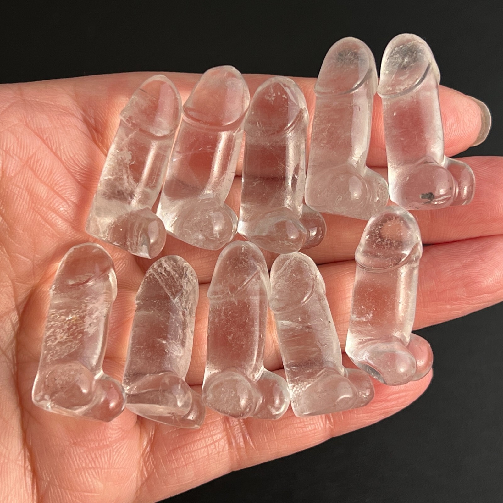 Top 1.1″ Natural clear quartz Male Penis gem Quartz Crystal Reiki Healing 5pcs