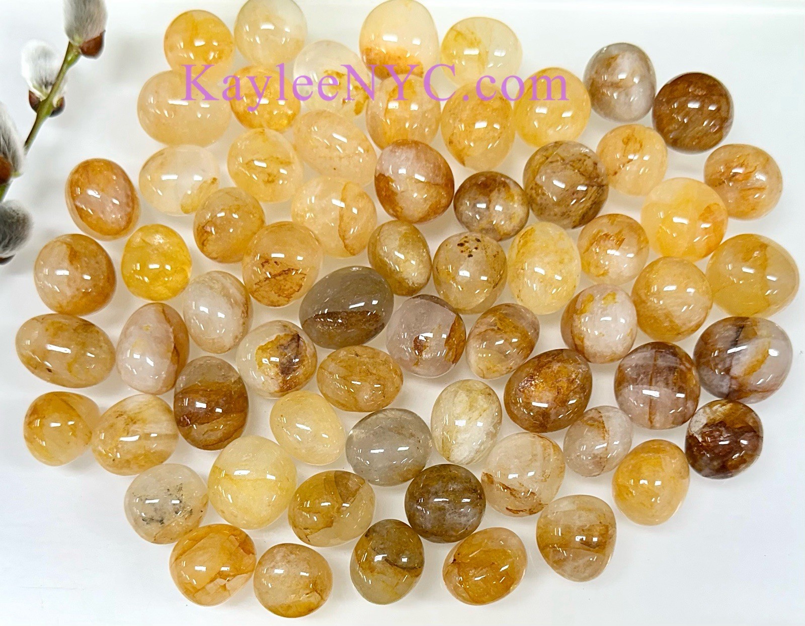 Wholesale Lot 2 Lbs Natural Golden Healer Tumble Crystal Healing Energy