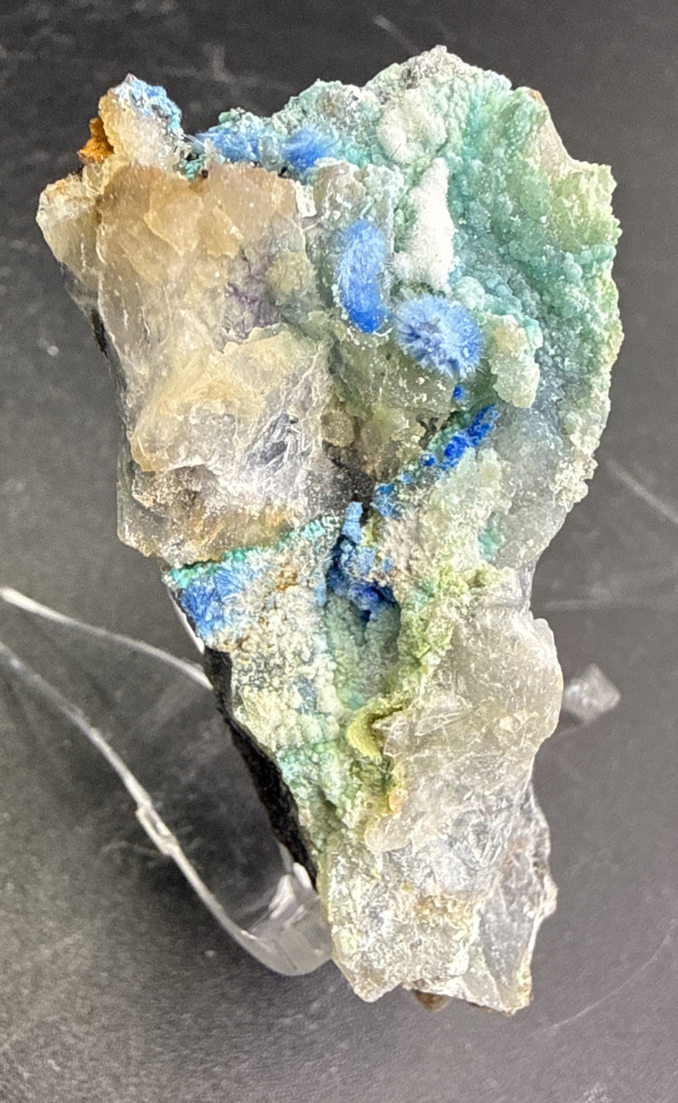 Natural Cyantrichite ,Aragonite, Fluorite & Gibbsite Specimen! Minerals, UV 👀!