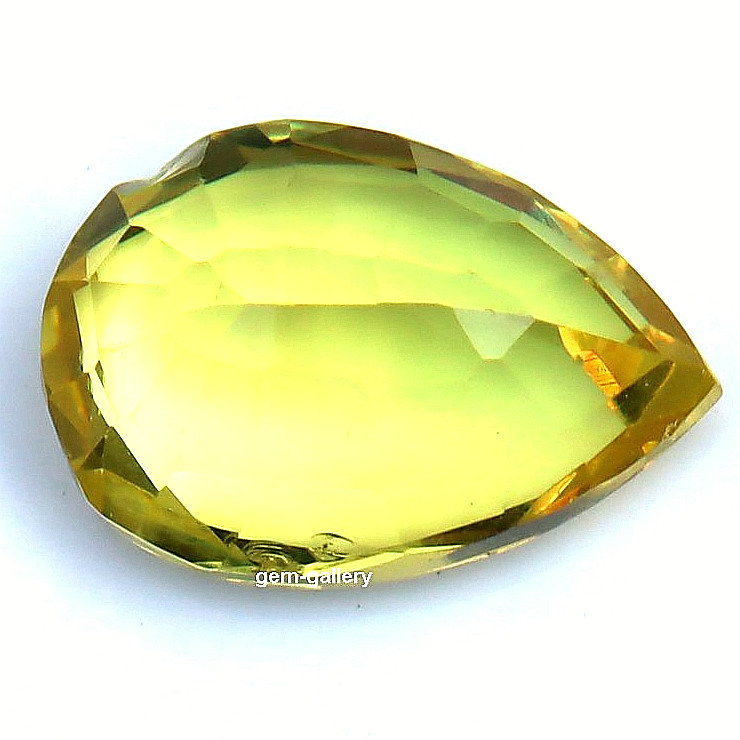 Yellow Sapphire AAA+ Gemstone GGI Certified Loose Gemstone Pear Cut 10 Ct