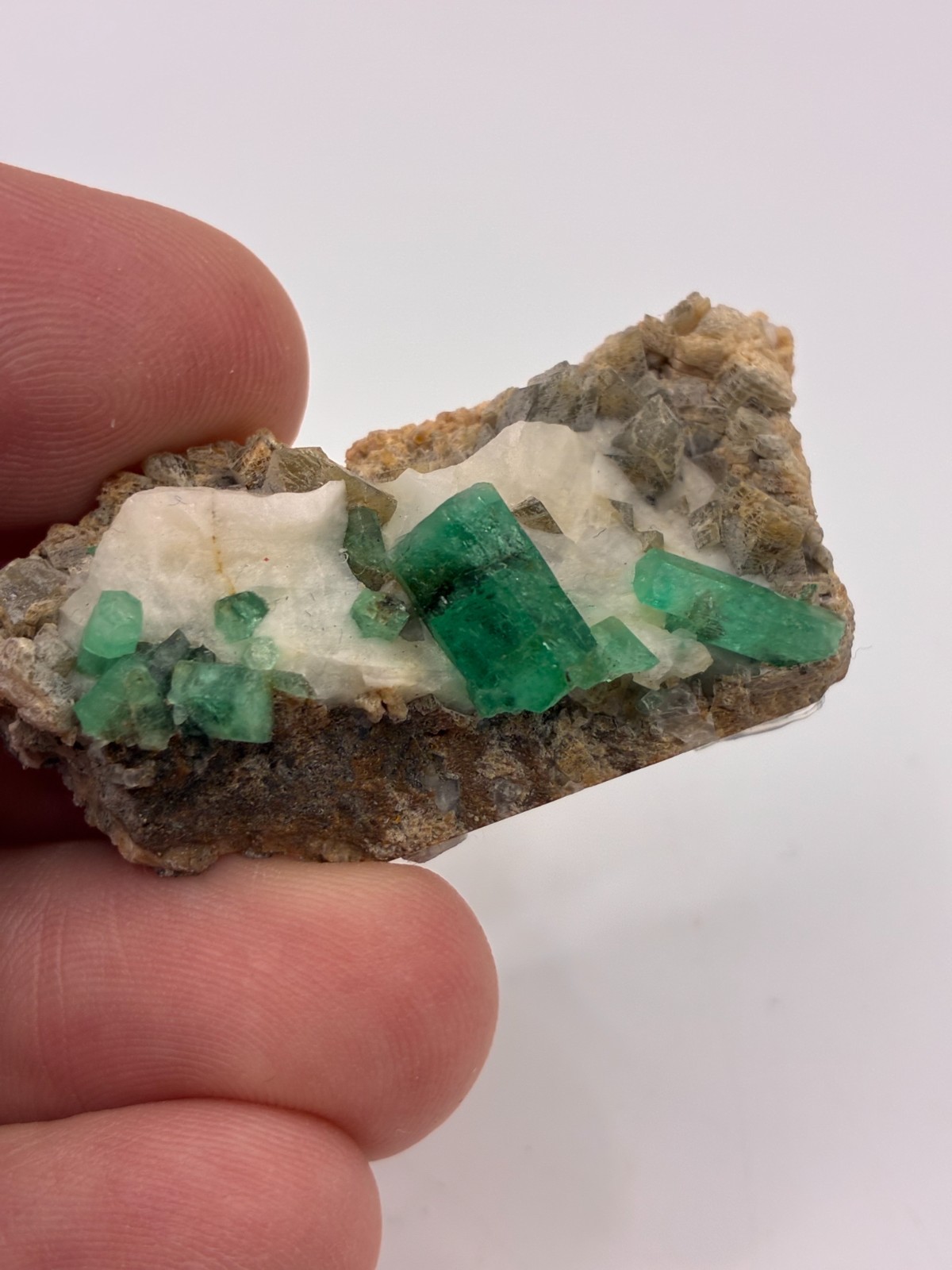 Rough Crystal Colombian Emerald Raw Matrix Collector Piece, Natural Not treament