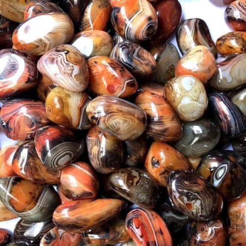 1000g Madagascar Banded Agate Alarge Tumbled Beautiful Patterns Randomly Send