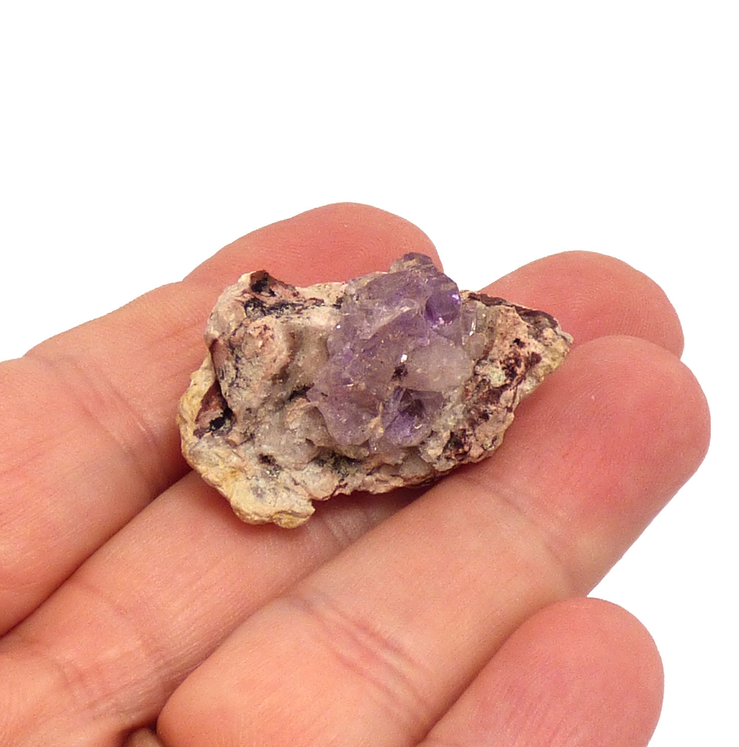 Amethyst Quartz Crystals Sonoran Desert Mexico Mineral Specimen 3.5cm