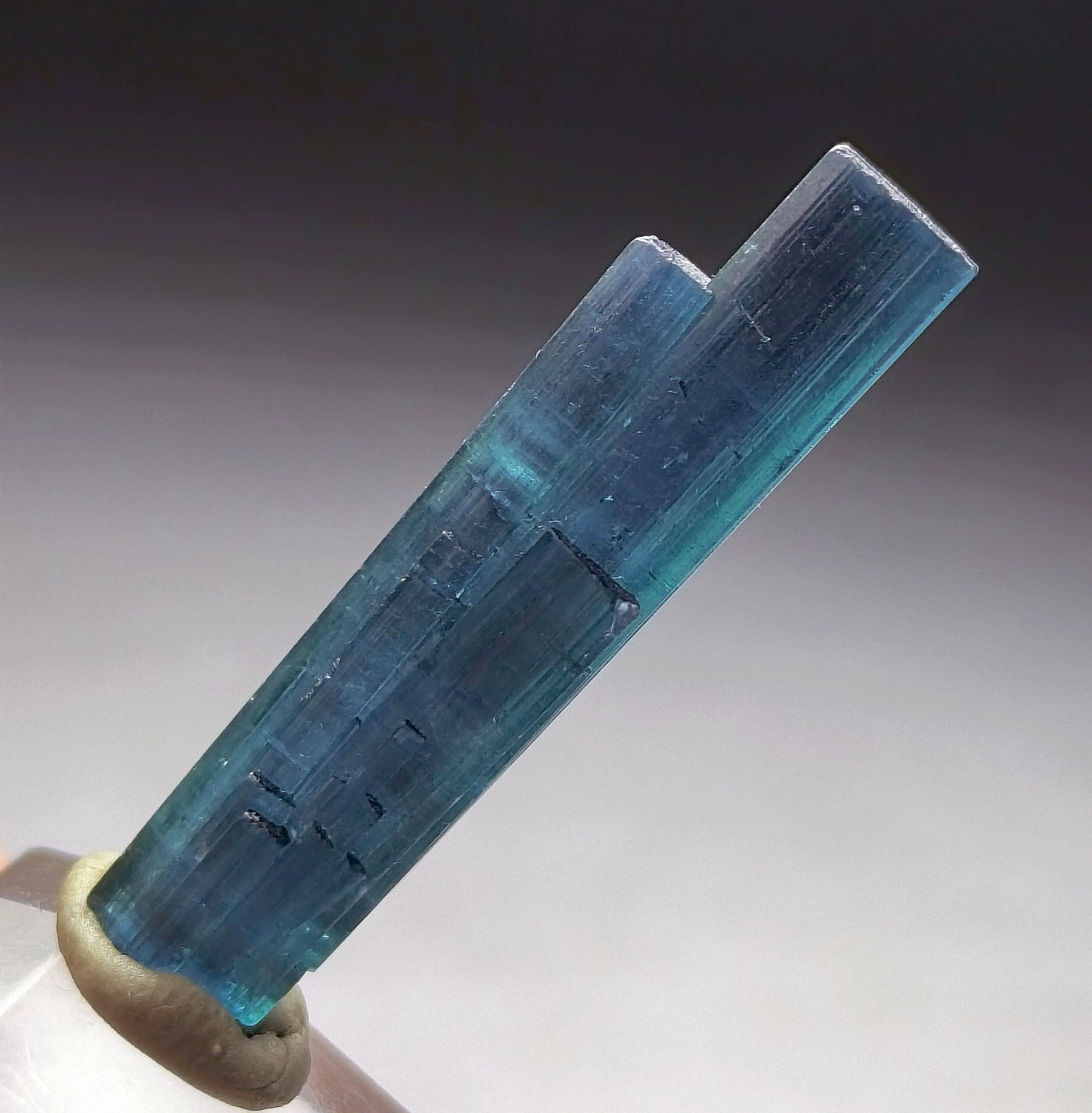 Beautiful Open Color Indicolite DT Tourmaline Crystal From Afg Spray Shape