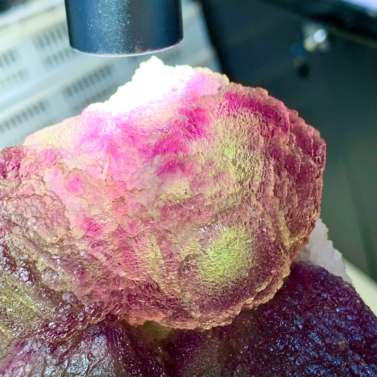 105G Rare transparent purple cubic fluorite mineral crystal sample/China