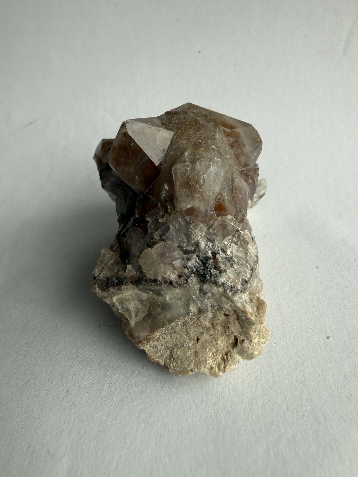 Smoky Amethyst Quartz Crystal Cluster 146g Mineral Specimen Natural Geode Rock