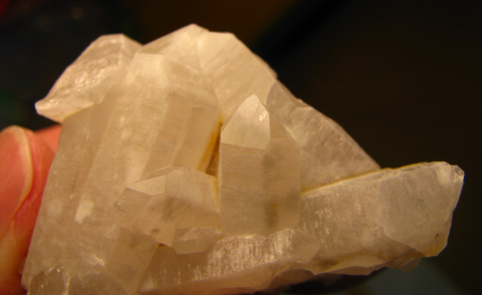 2 WHITE QUARTZ CRYSTAL CLUSTERS 2.4in & 1.84in ARKANSAS USA #216