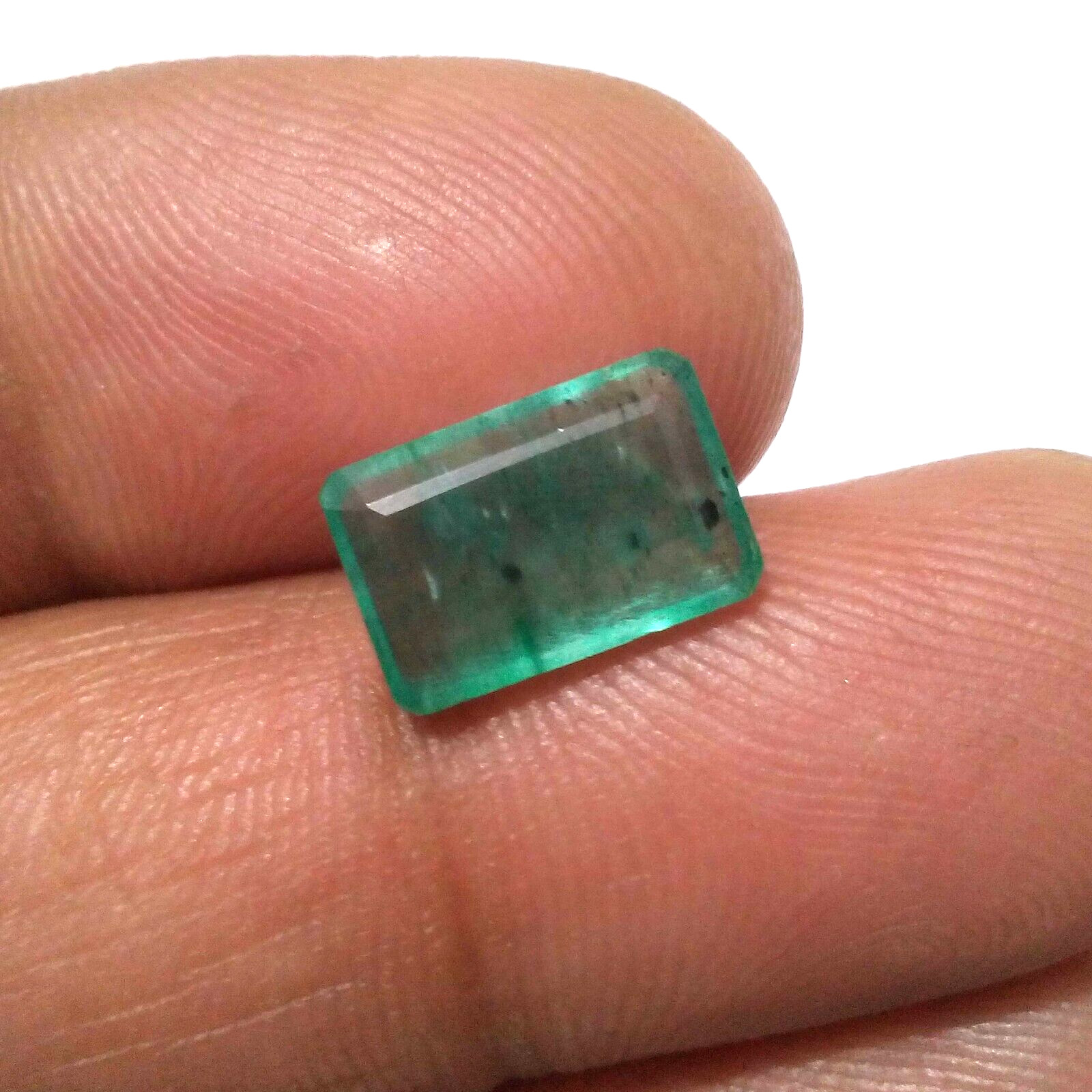 Beautiful Fine Green 3.15 Crt Zambian Emerald Faceted Emerald Cut Loose Gemstone
