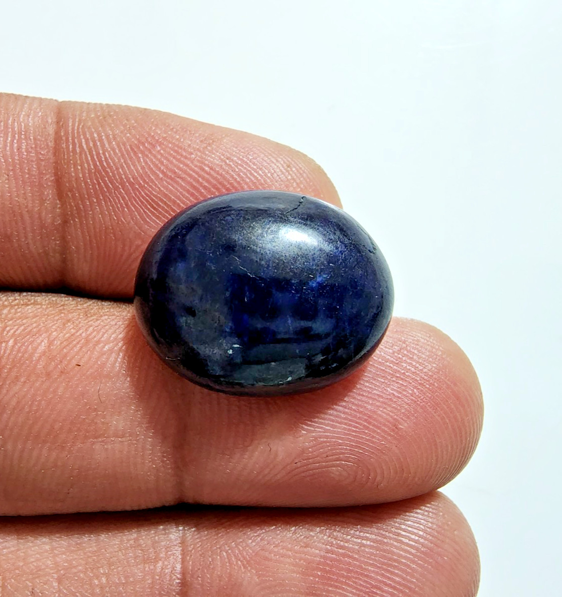 31 Crt Excellent AAA+ Madagascar Dark Blue Sapphire Cabochon Oval Shape Gemstone