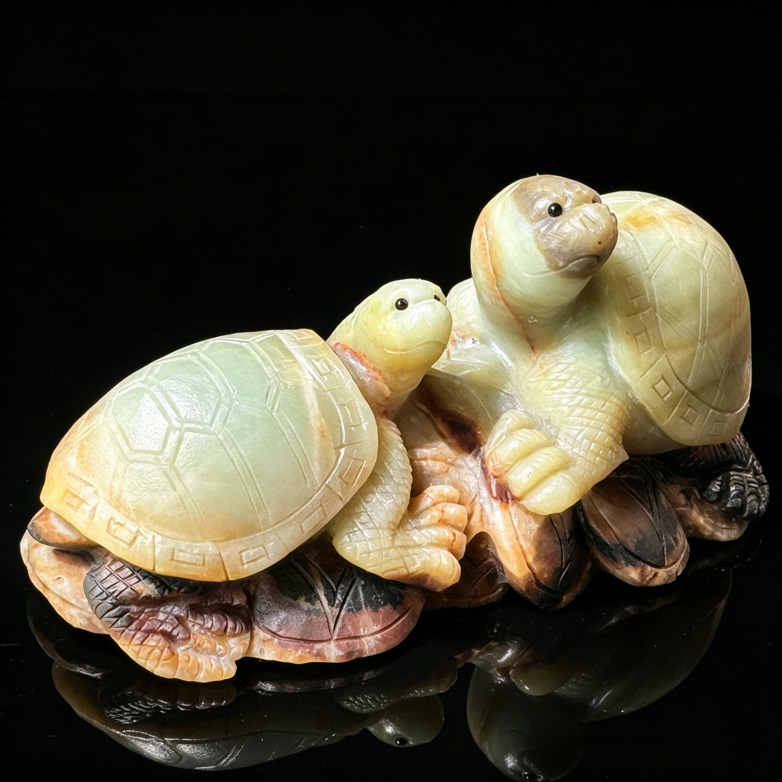 Natural Amazonite Turtle Figurine – Hand Carved Large Tortoise Statue 1175g