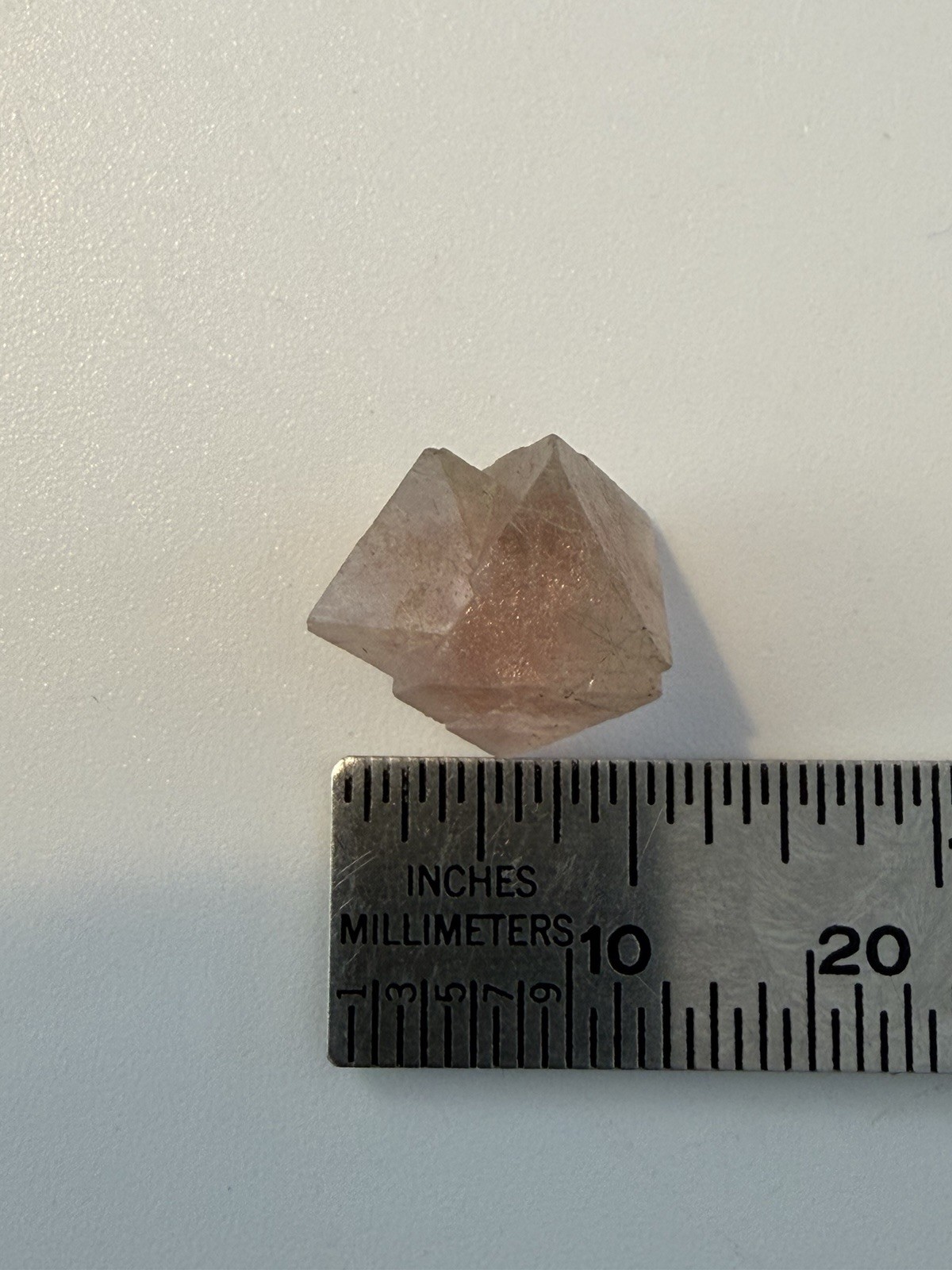 Pink Octahedral Fluorite With Side Rider, From Inner Mongolia, China