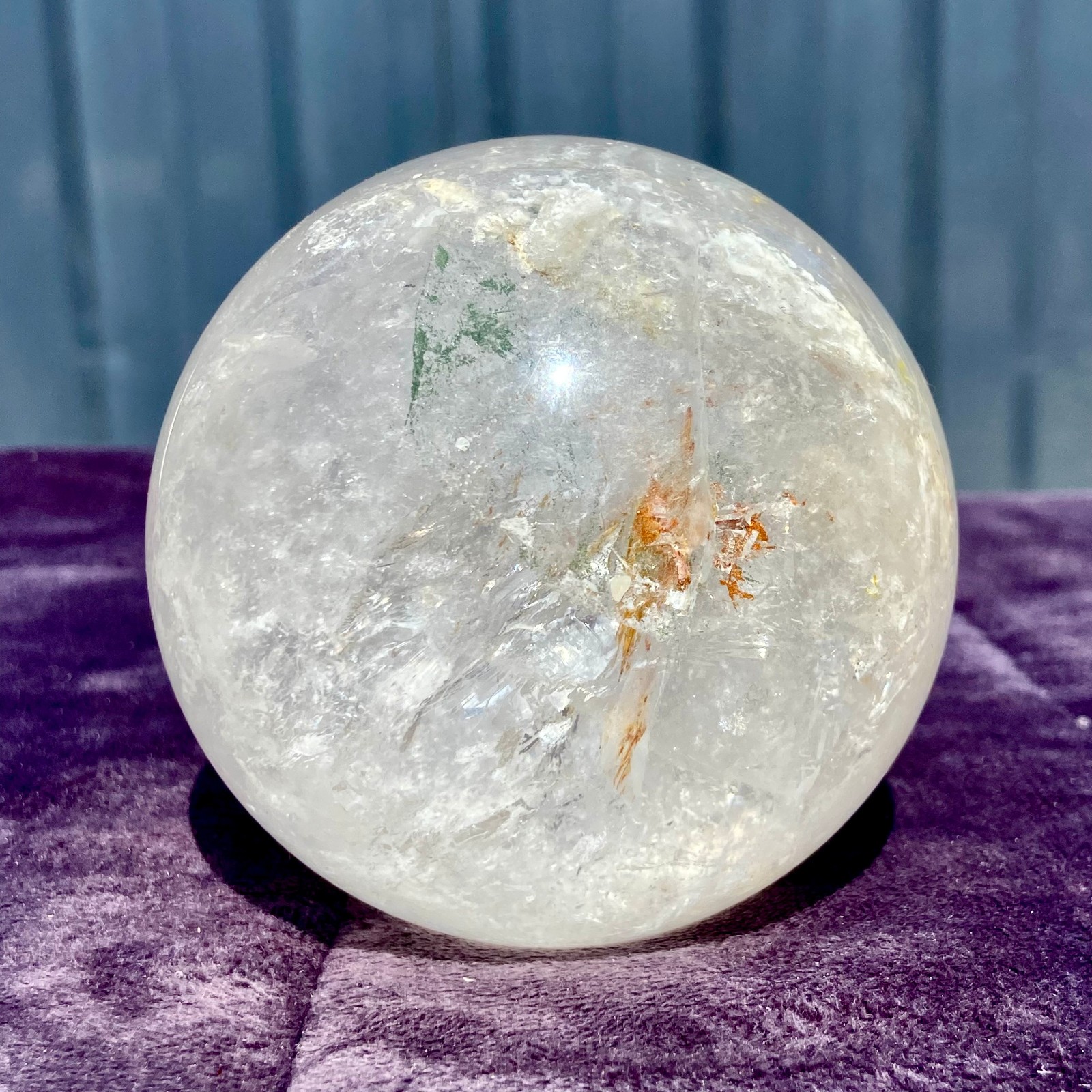 2.20LB Natural Clear Quartz Ball Crystal Gem Quartz Sphere Reiki Healing