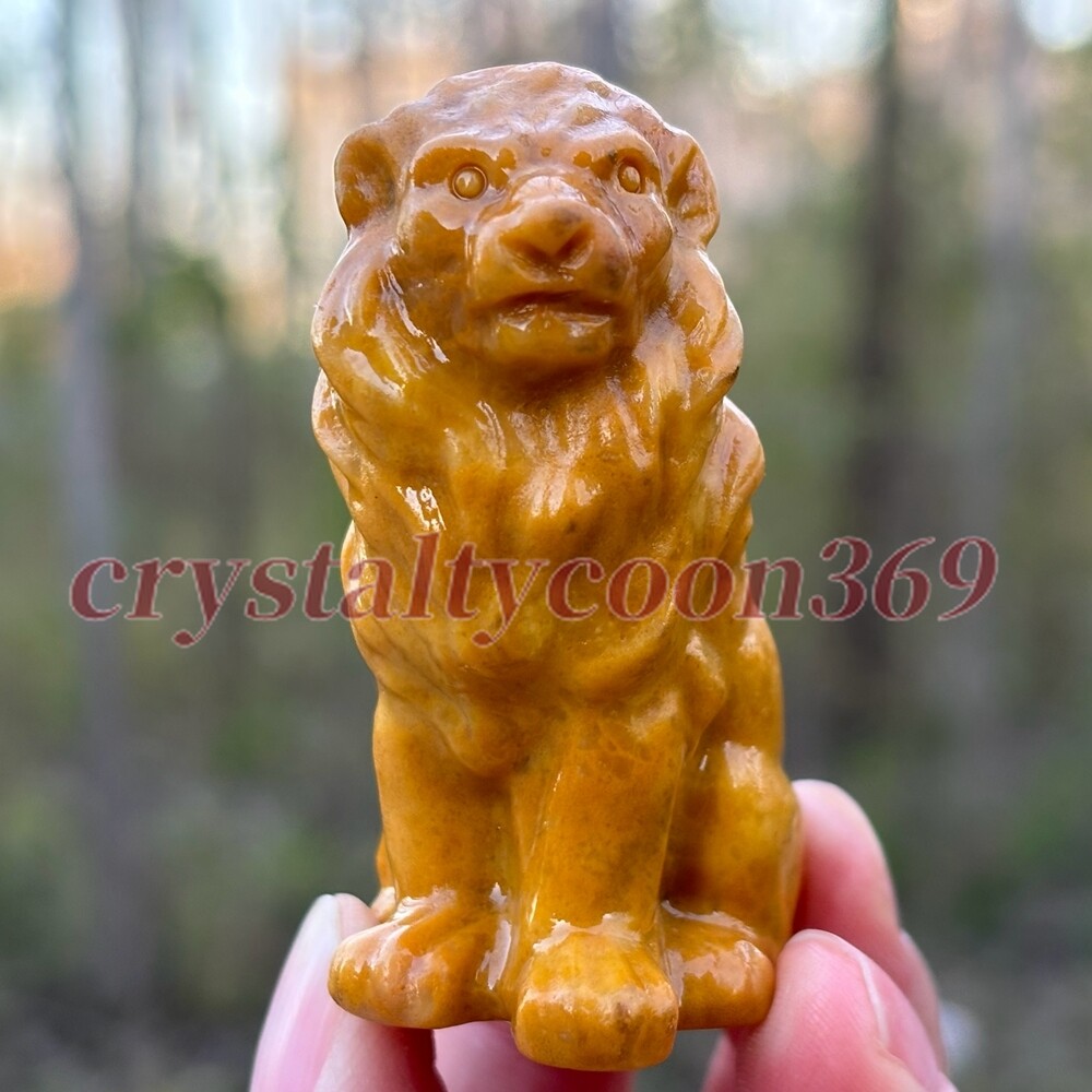 2″ Natural Quartz Crystal Lion Skull Hand Carved Quartz Crystal Reiki Animal 1pc