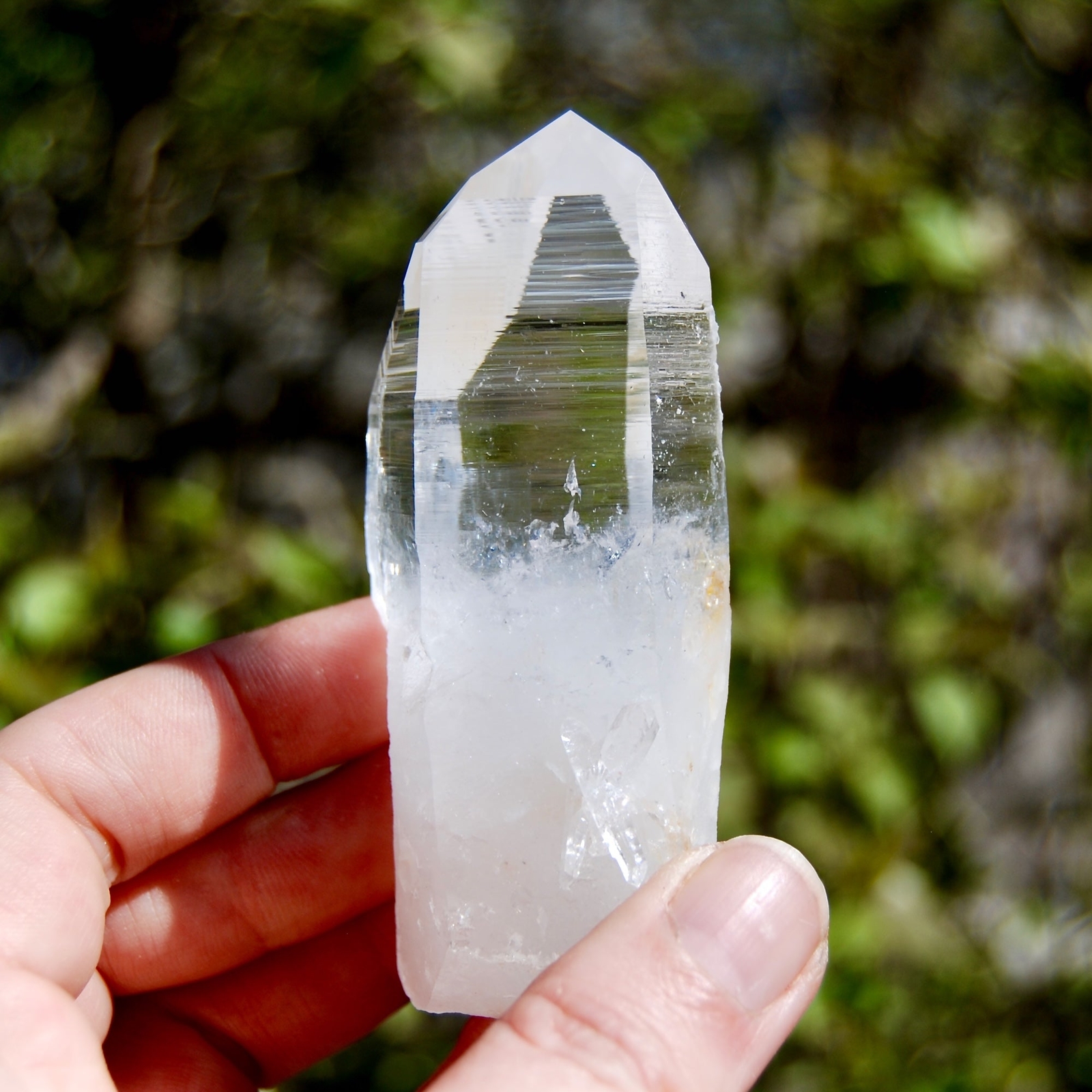 3.5in 143g Yin Yang Lightning Strike Blades of Light Lemurian Crystal, Colombia
