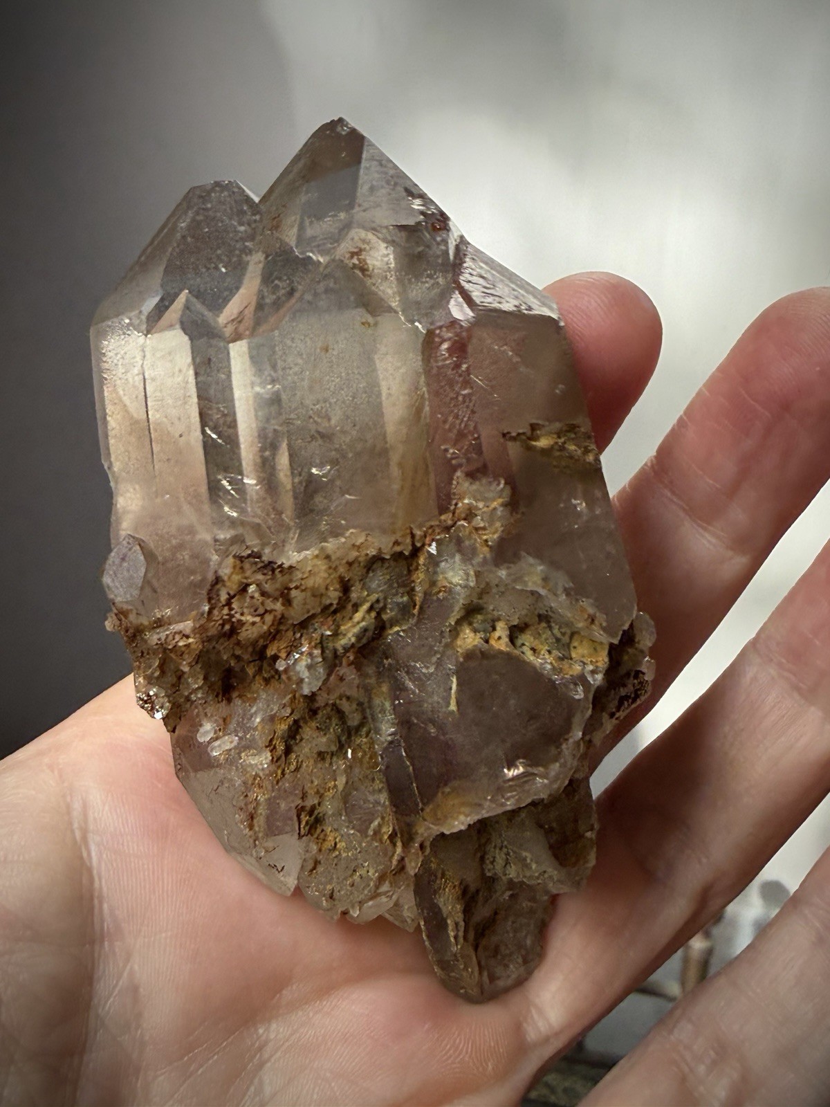 Double Terminated Quartz Crystal Dissolved Quartz Natural Smoky Quartz Floater