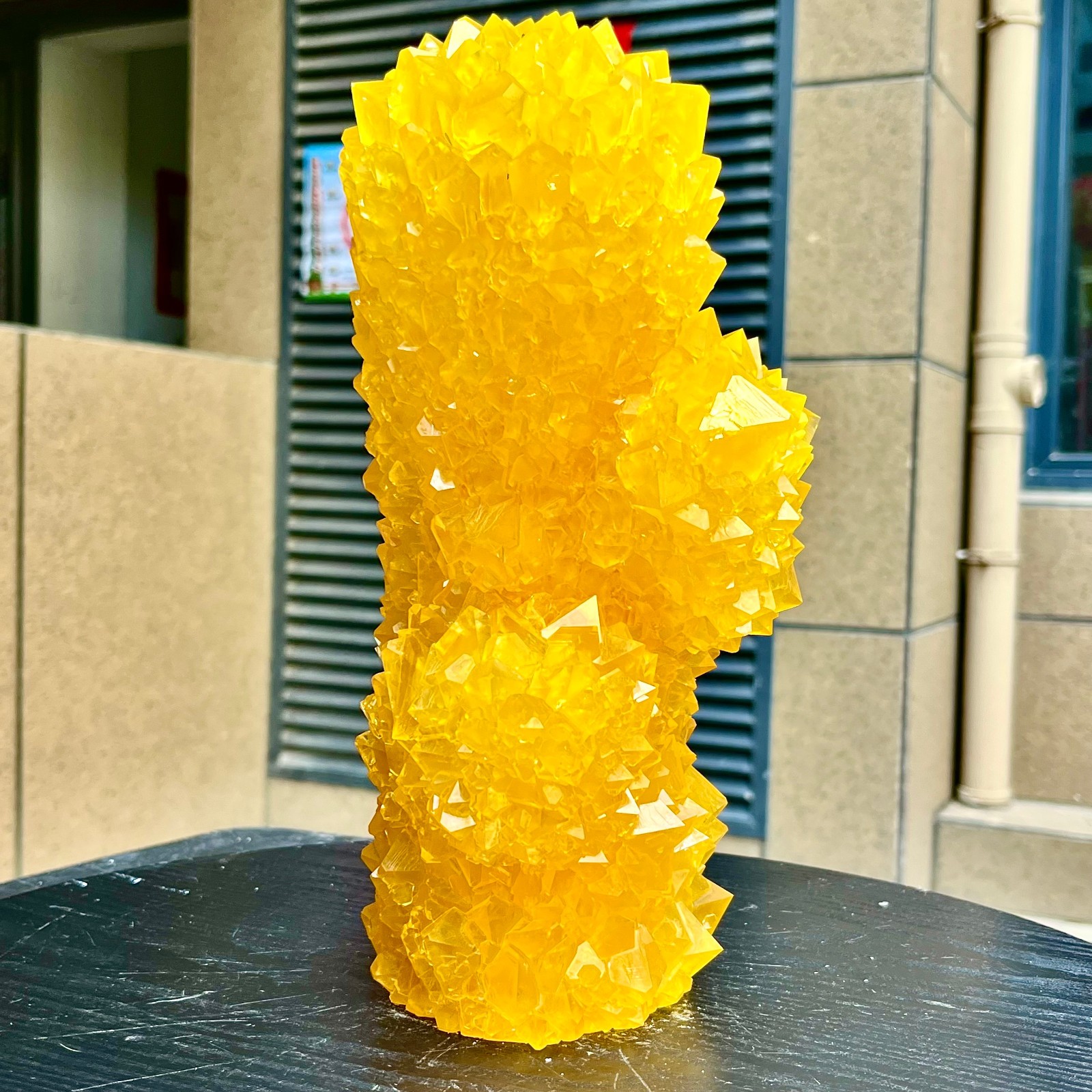 6.86LB Yellow Ghost Phantom Crystal Cluster Flower Raw Crystal Heal Quartz Decor