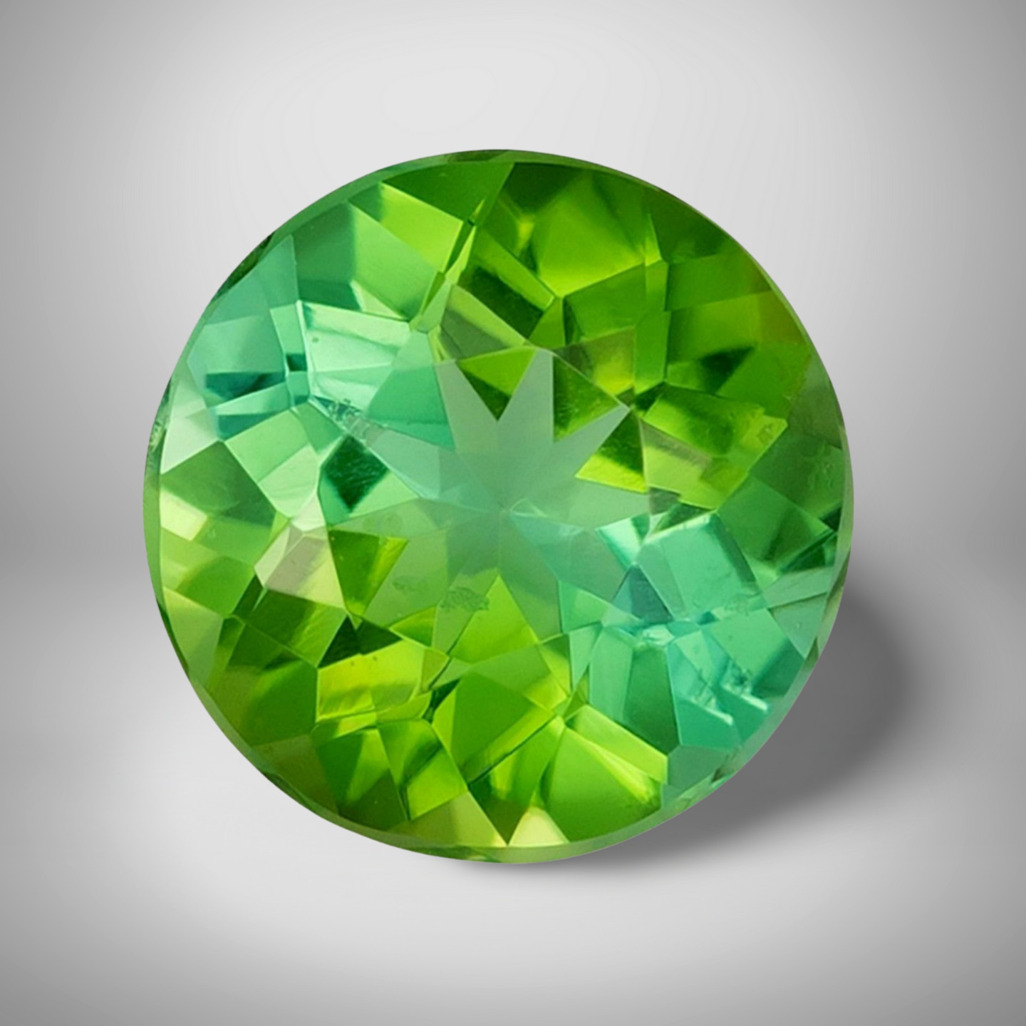 Green Tourmaline Round Cut Gemstone 5.1 Cts – 12 mm AAA+ Precious Jewelry Gem